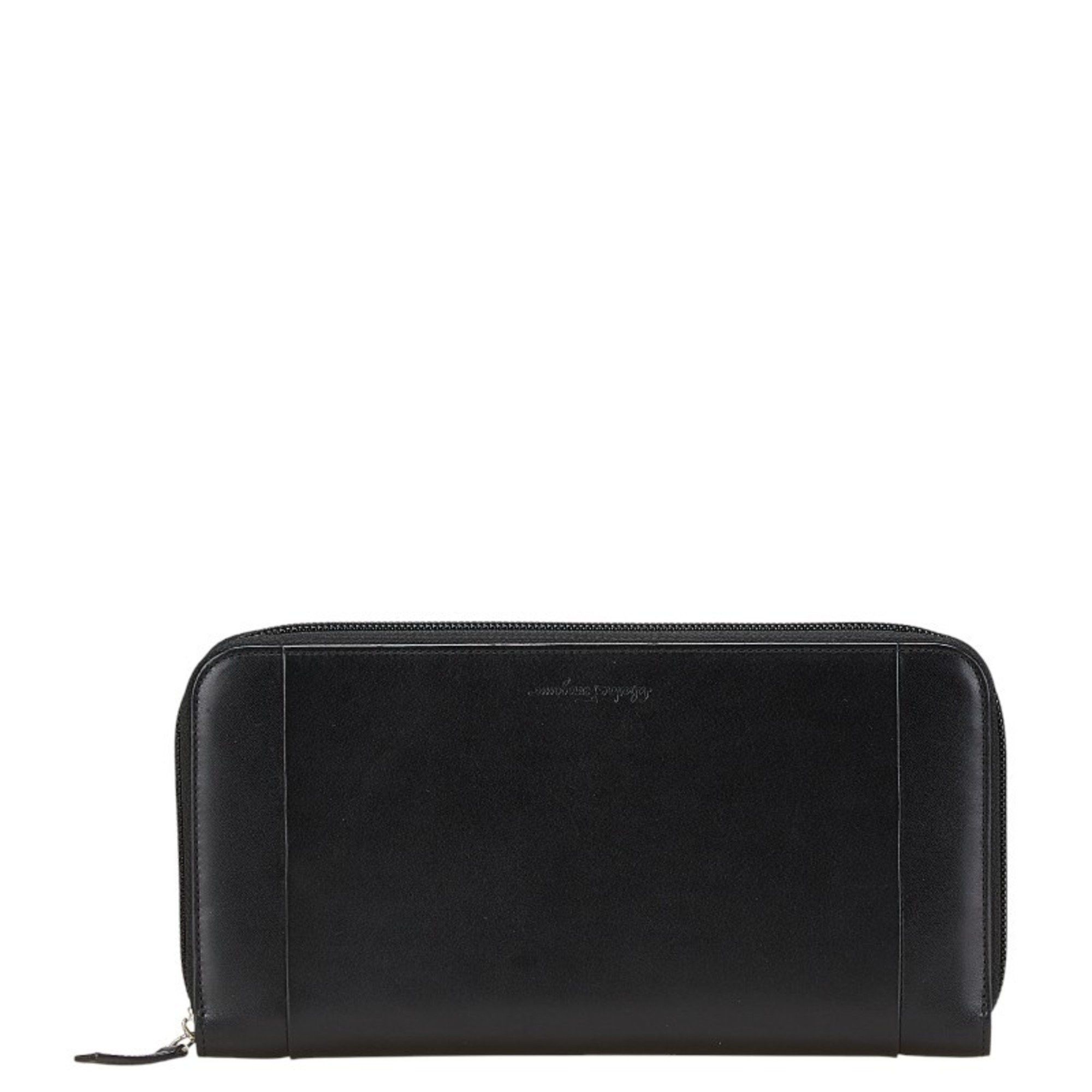 Salvatore Ferragamo Salvatore Ferragamo Women's Long Wallet with Travel Case in Black Leather Size ONE SIZE - 1 Thumbnail