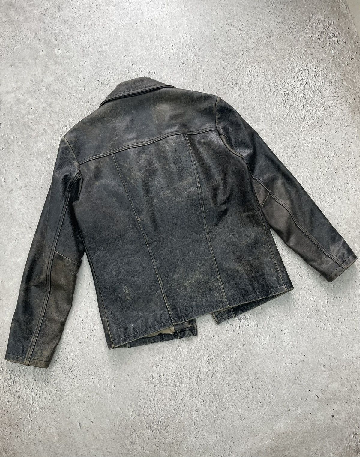 Diesel Y2K distressed diesel style avant GARDE retro leather jacket Size US S / EU 44-46 / 1 - 9 Thumbnail