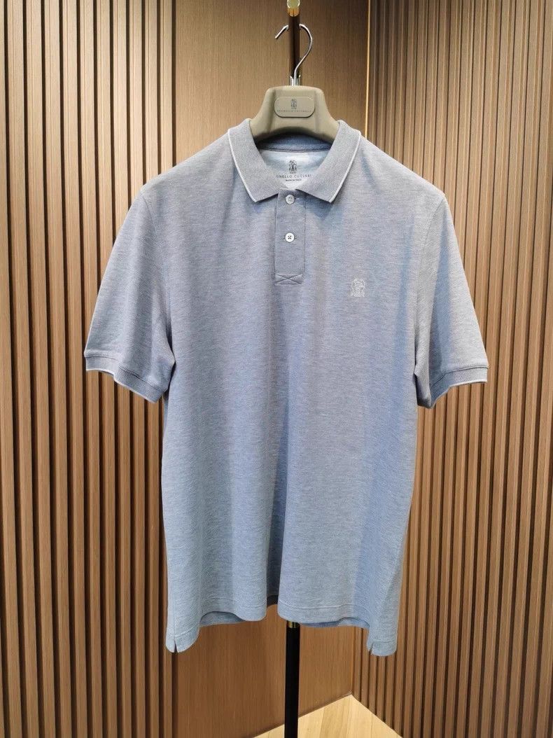 Brunello Cucinelli Brunello Cucinelli Short Sleeve Polo - dmc Size US S / EU 44-46 / 1 - 1 Thumbnail