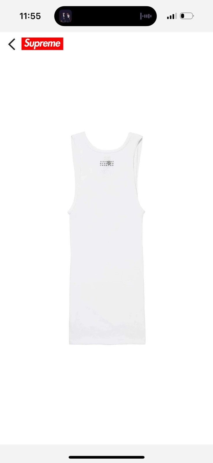 Supreme Margiela Tagless-TankTop / XL Maison Margiela × Supreme
