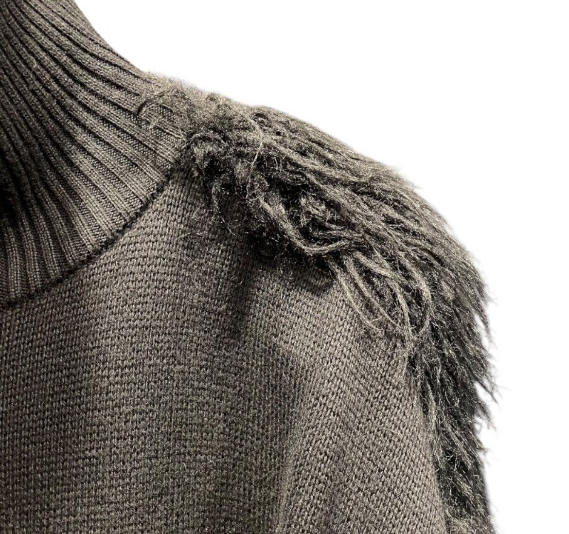 Balenciaga Balenciaga Fur Zip Up Turtleneck Knit Sweater Size US L / EU 52-54 / 3 - 5 Thumbnail