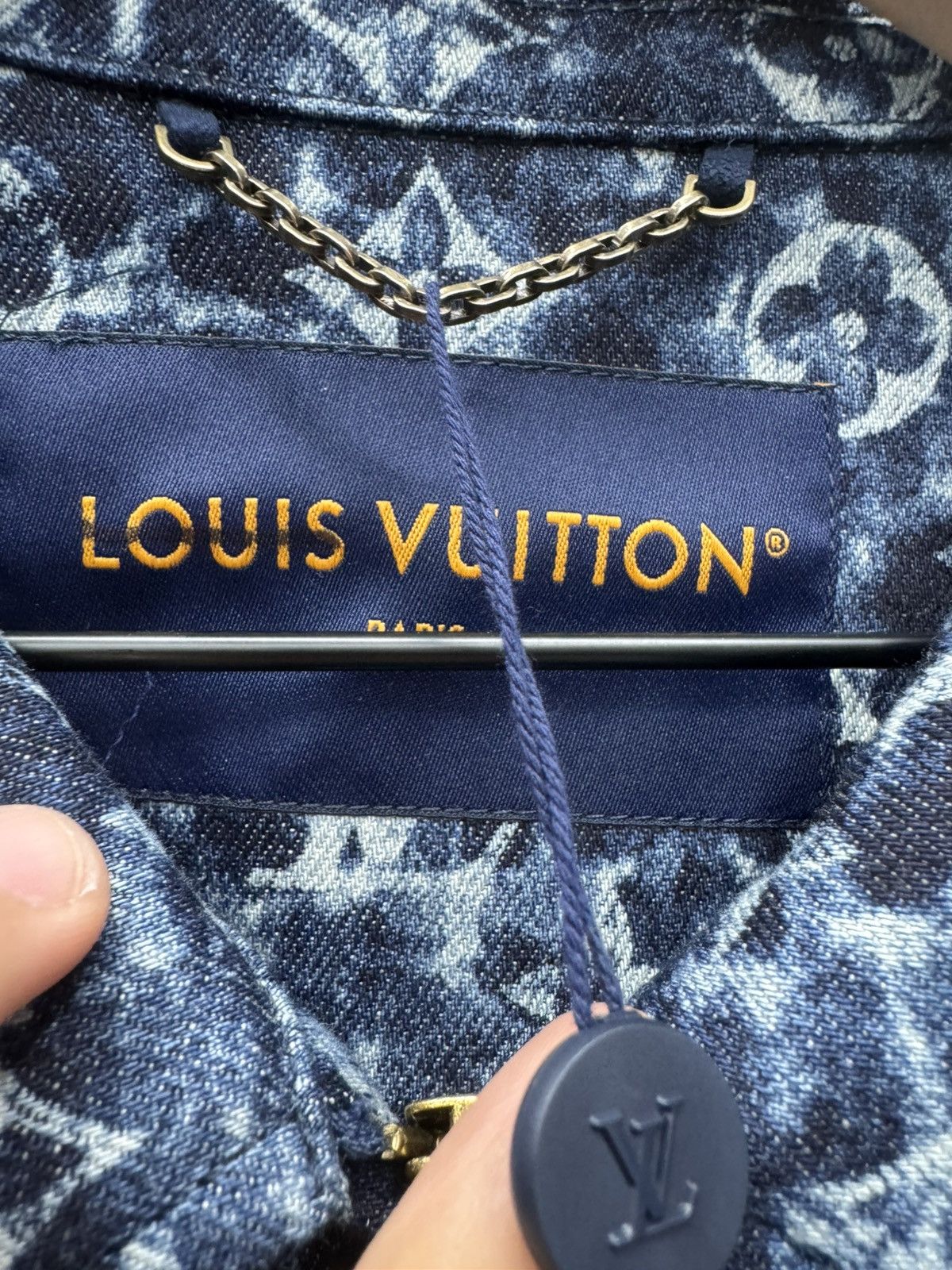 Louis Vuitton Rare! Louis Vuitton All Over Denim Jacket Size US XXL / EU 58 / 5 - 3 Thumbnail