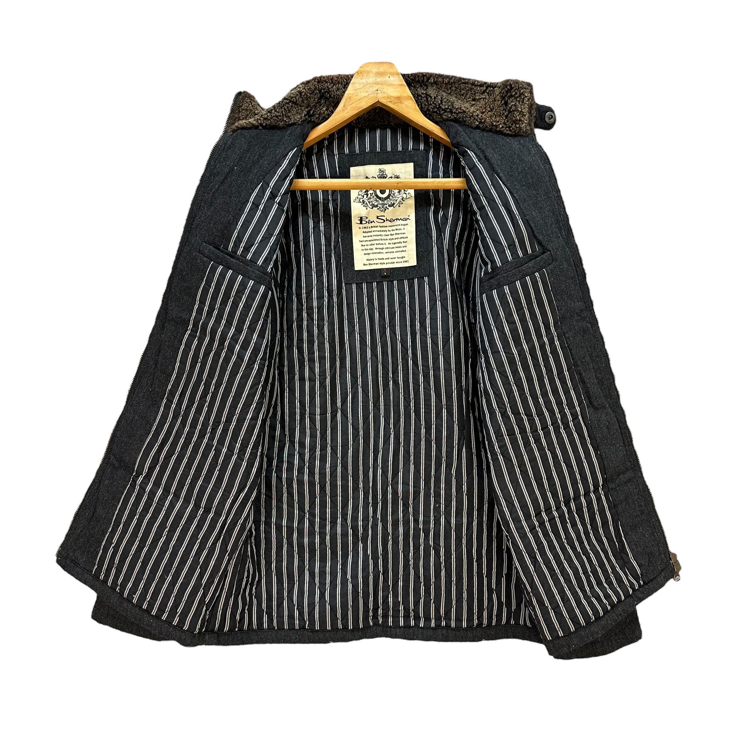 Ben Sherman Ben Sherman Four Pocket Sherpa Neck Wool Jacket #A3-0072 Size US S / EU 44-46 / 1 - 8 Thumbnail