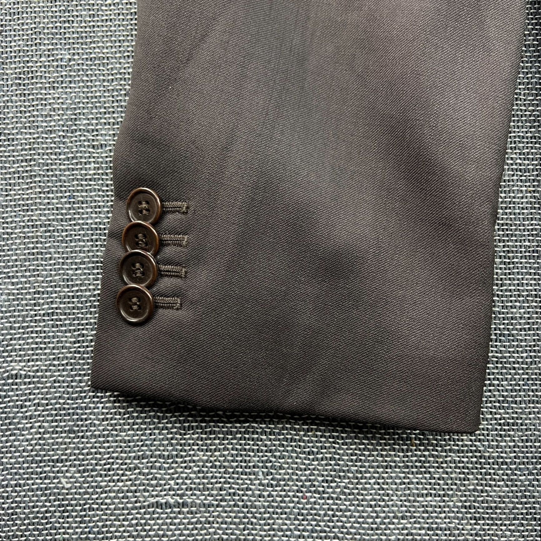Ermenegildo Zegna Ermenegildo Zegna Blazer Jacket Mens Regular Size 52 Wool Brown Satin S130 Long Button Formal Vintage: No Athletic Fit Mens Size 52R - 5 Thumbnail