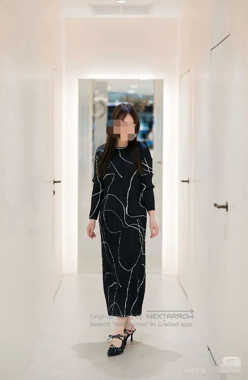 Issey Miyake Issey Miyake Black Spring Pattern Dress Size M / US 6-8 / IT 42-44 - 7 Thumbnail