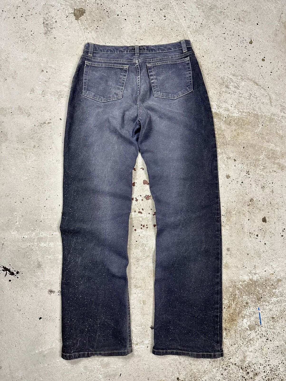 Roberto Cavalli Vintage 90s Roberto Cavalli Brocade Denim Pants Jeans Size 30" / US 8 / IT 44 - 2 Thumbnail