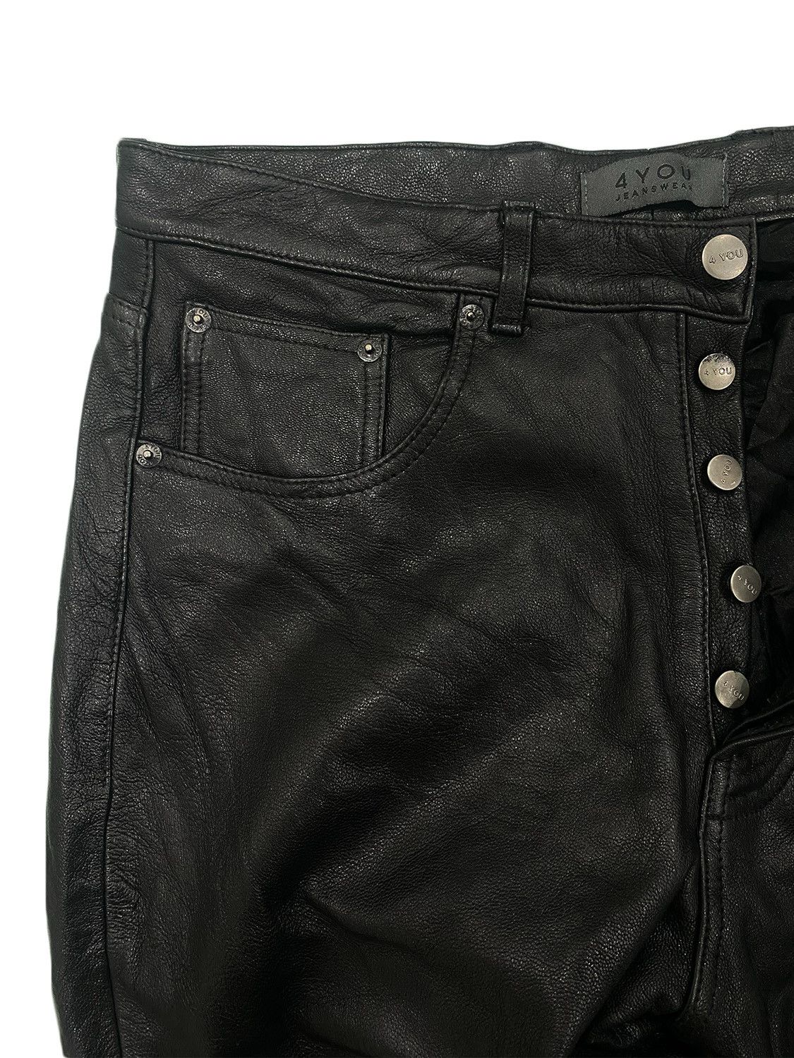 4YOU Men’s Leather Pants Baggy Style – 4YOU Size 34 Size US 34 / EU 50 - 3 Thumbnail