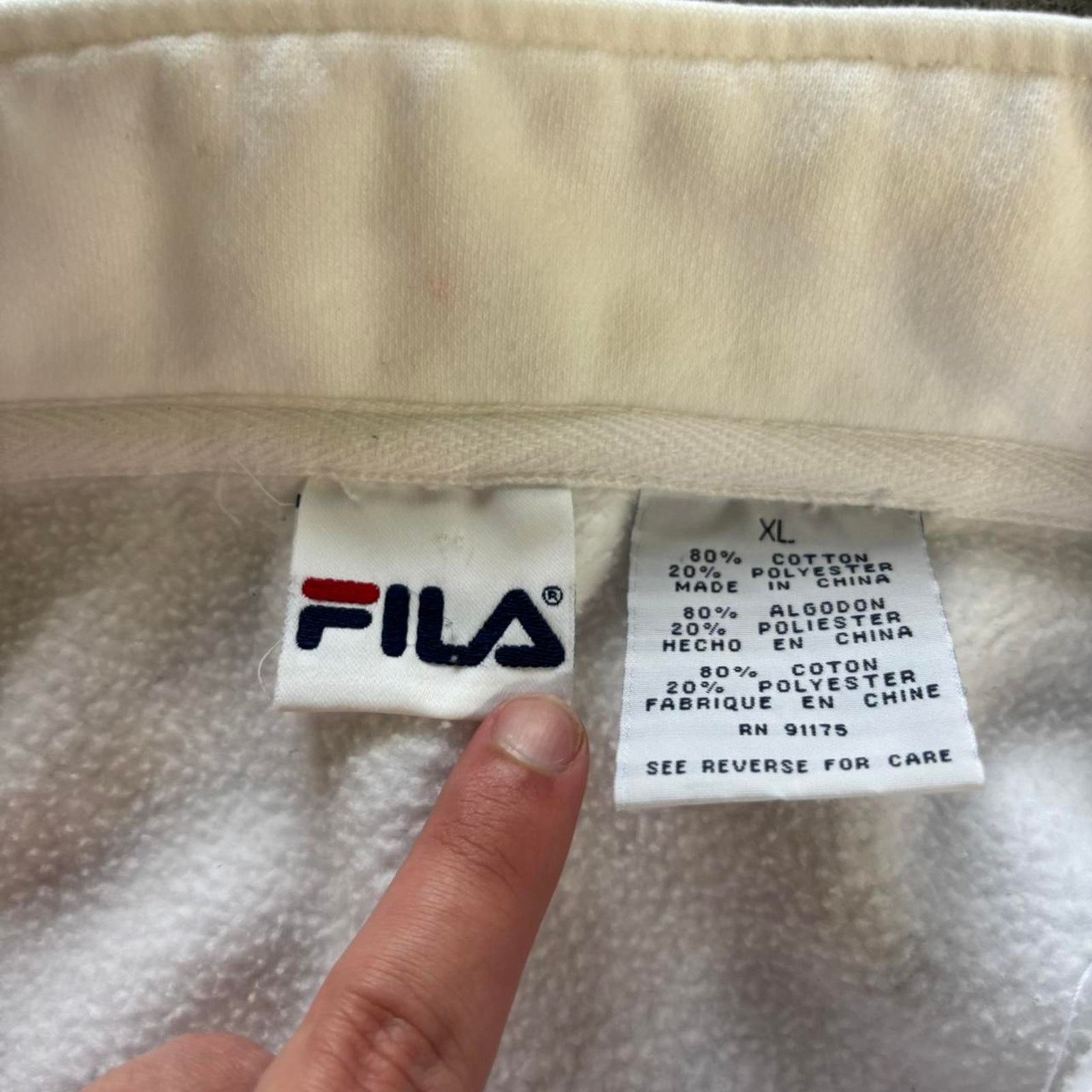 Fila × Nike × Vintage Vintage 90s Fila Quarter Zip Pullover Cropped Sweatshirt Size XL / US 12-14 / IT 48-50 - 3 Thumbnail