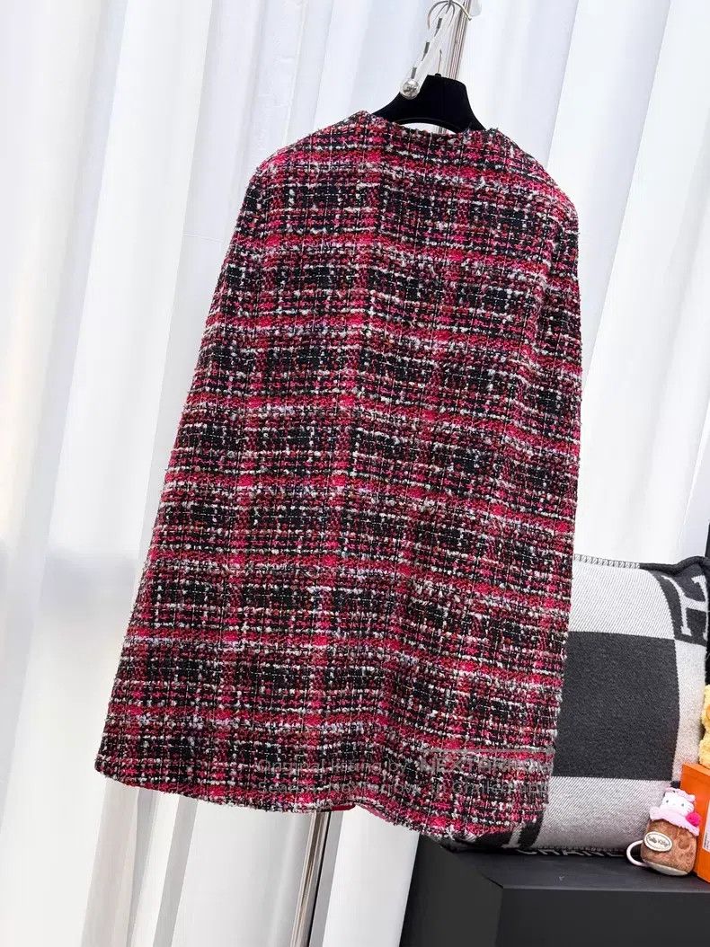 Chanel Chanel Mixed-color red braided cloak jacket Size XS / US 0-2 / IT 36-38 - 3 Thumbnail