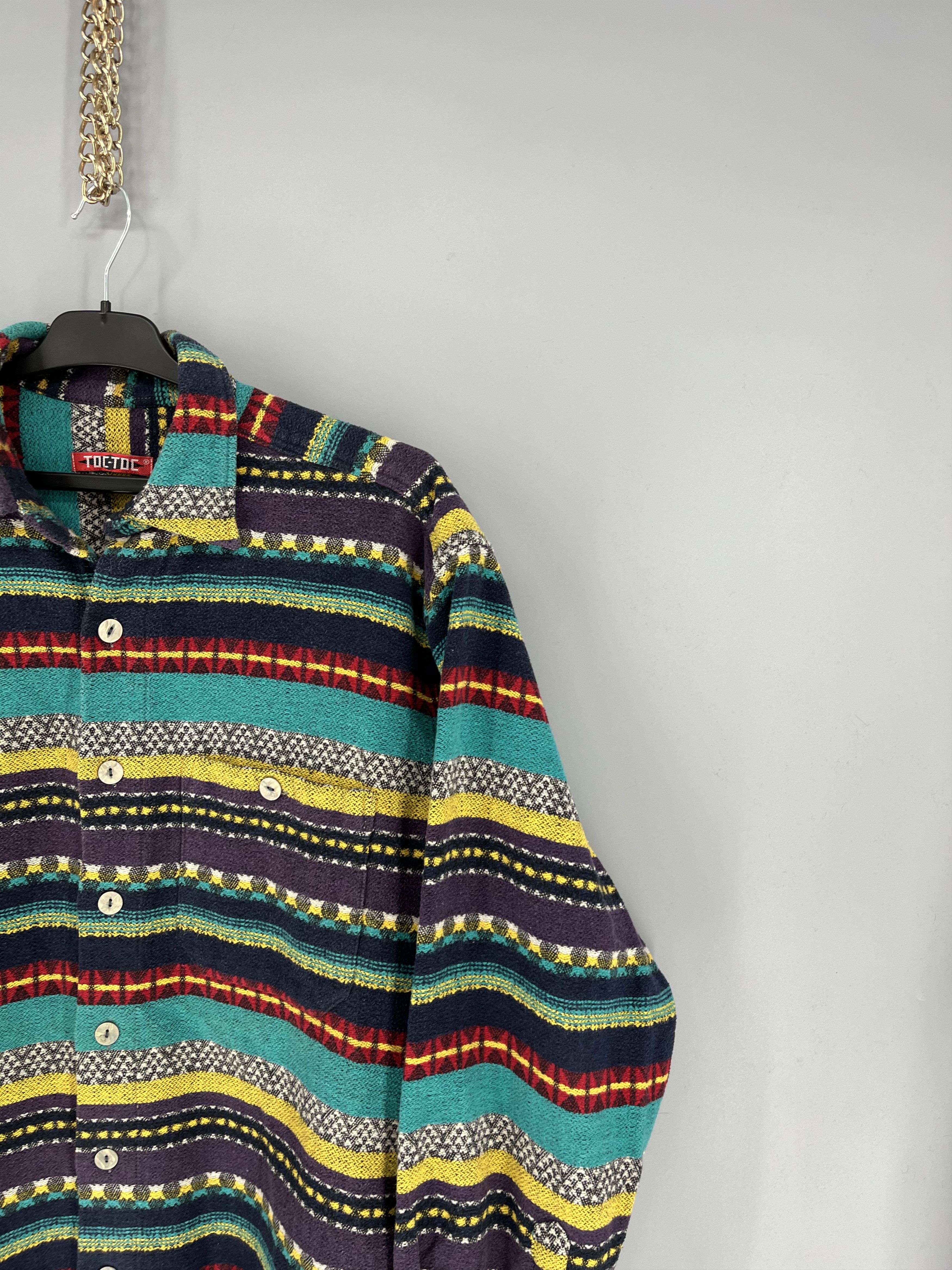 Japanese Brand 💥RARE💥Vintage Toc Toc Very Еhick Flannel Coogi Style Size US L / EU 52-54 / 3 - 5 Thumbnail