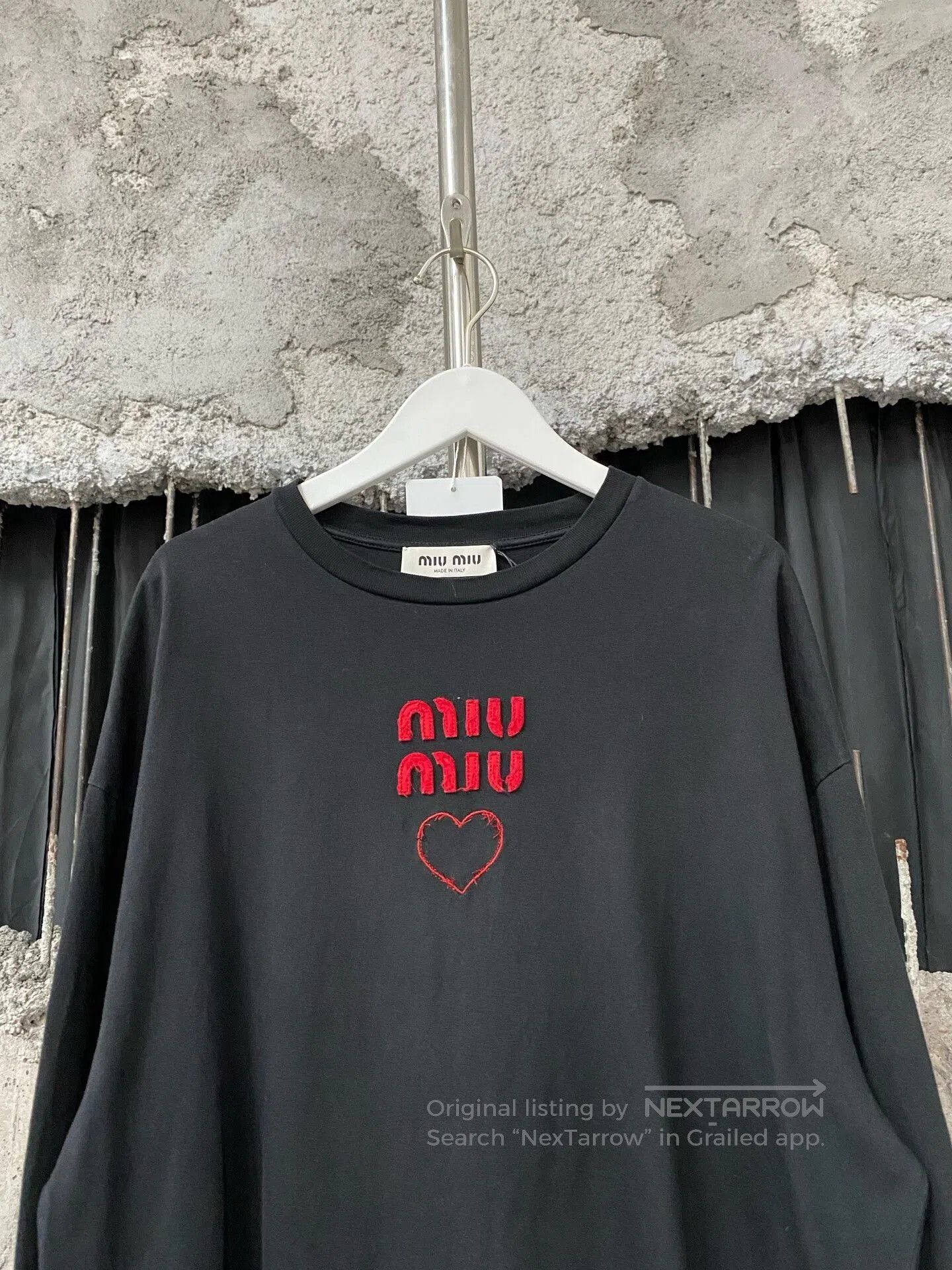 Miu Miu Miumiu Long Sleeve Heart Design Top. Size XS / US 0-2 / IT 36-38 - 3 Thumbnail