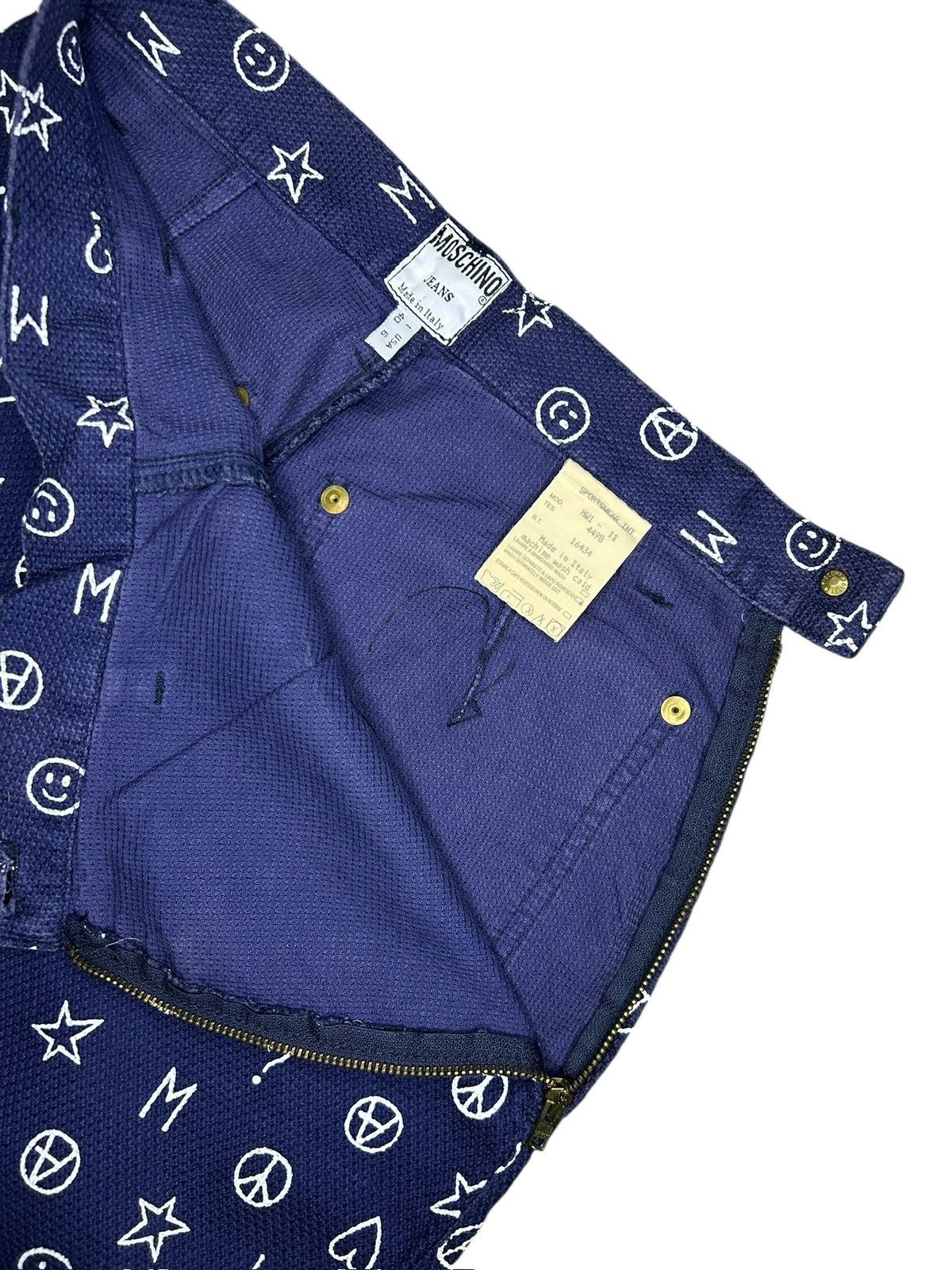 Moschino 90s Monogram Trousers Size 27" / US 4 / IT 40 - 6 Thumbnail