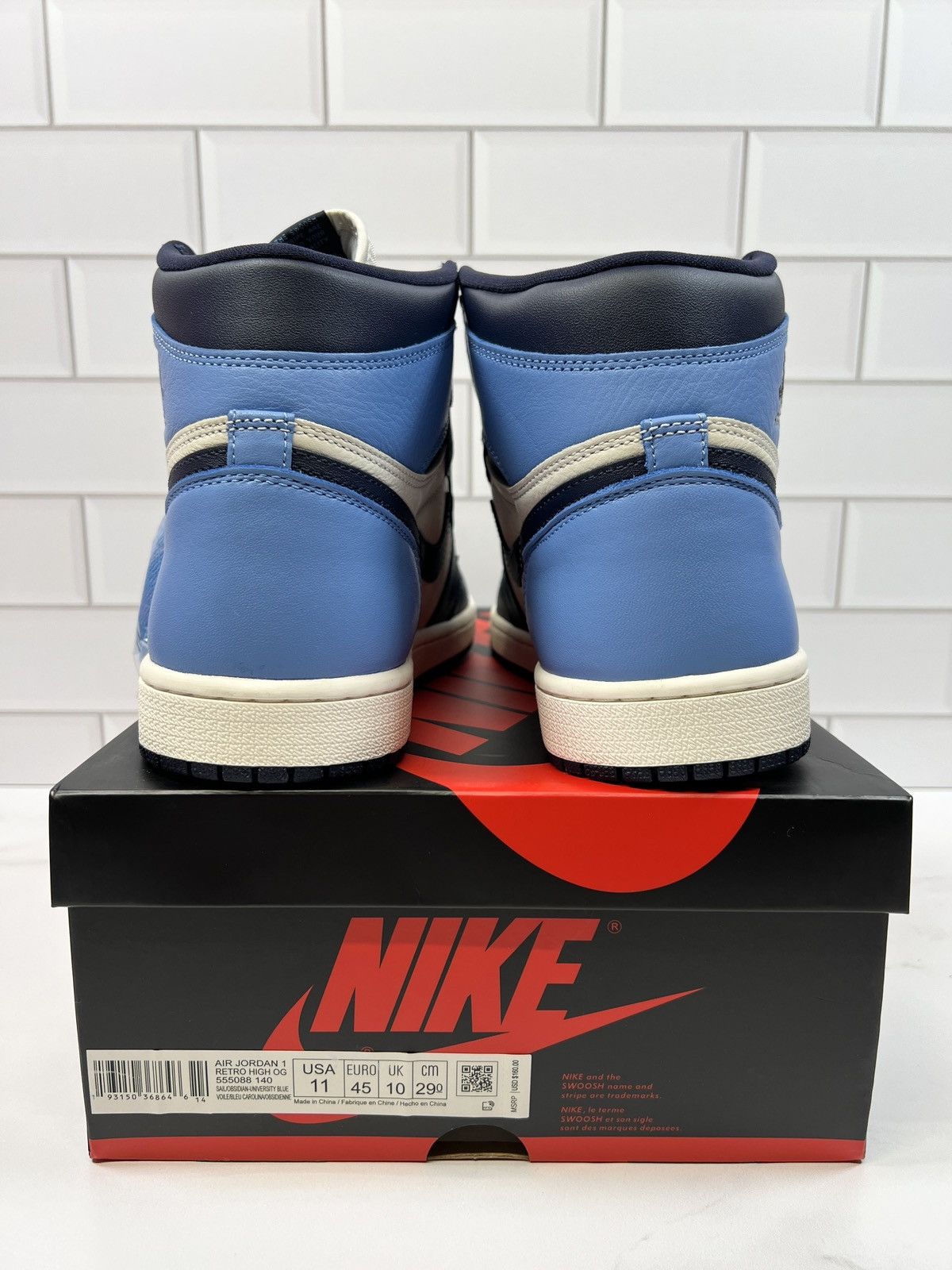 Jordan Brand Nike Retro Air Jordan Obsidian Obsidians UNC Navy Blue 1s 1 Size US 11 / EU 44 - 3 Thumbnail