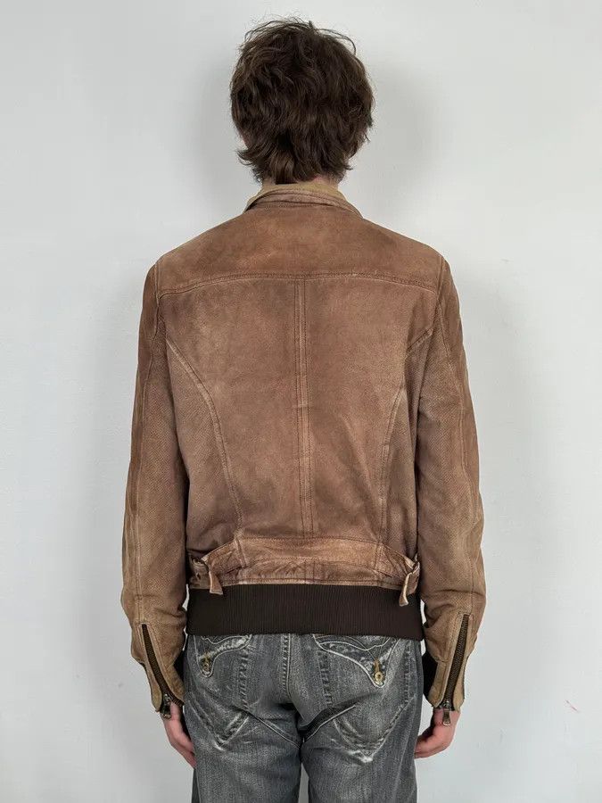 Dolce & Gabbana AW2008 Dolce & Gabbana Brown Perfored Aviator Classy Leather Jacket Size US M / EU 48-50 / 2 - 3 Thumbnail