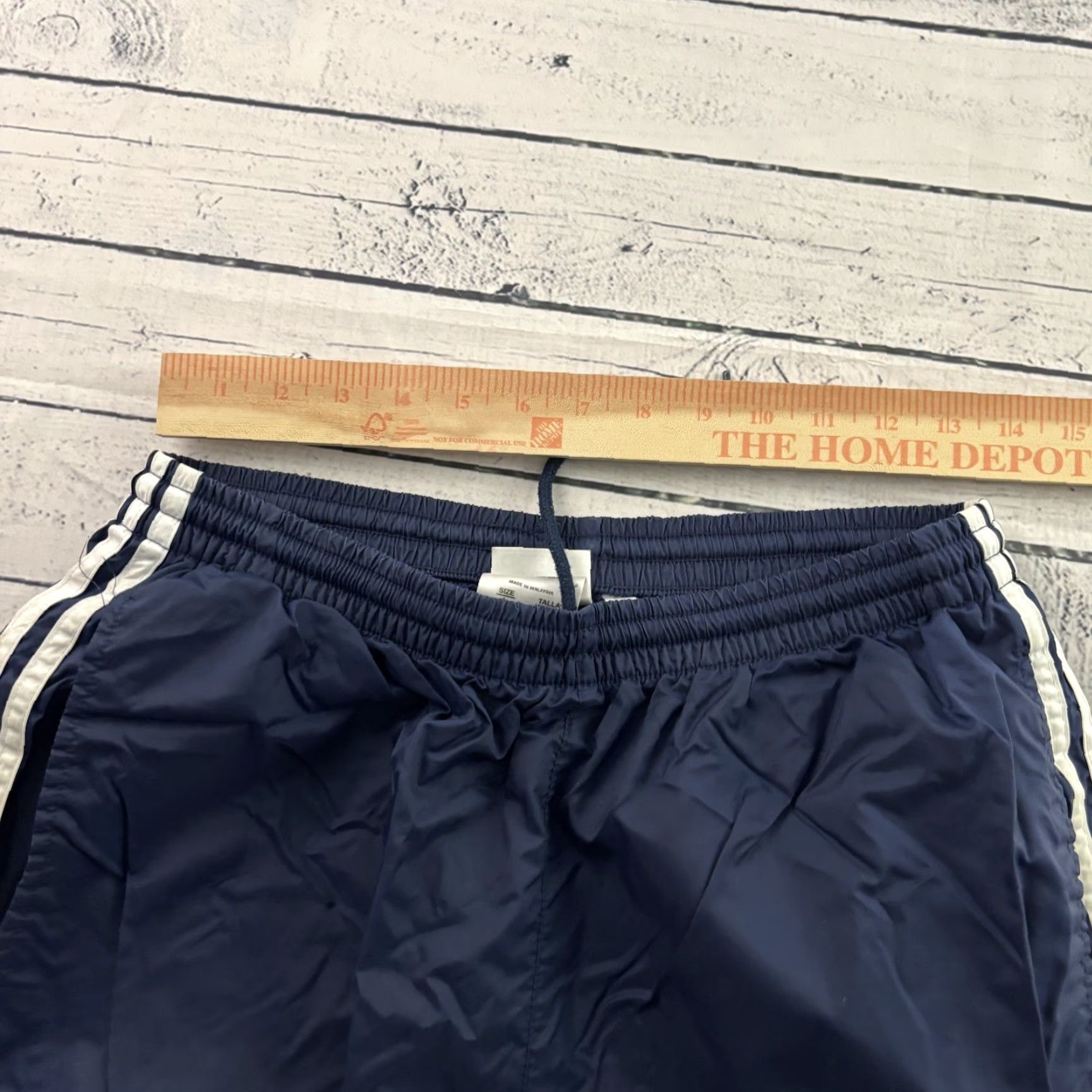 Adidas VINTAGE adidas 3 Stripe Lined Track Pants Men's Large Blue Track Pants Mens L Blue 3 Stripe Size US 33 - 4 Thumbnail
