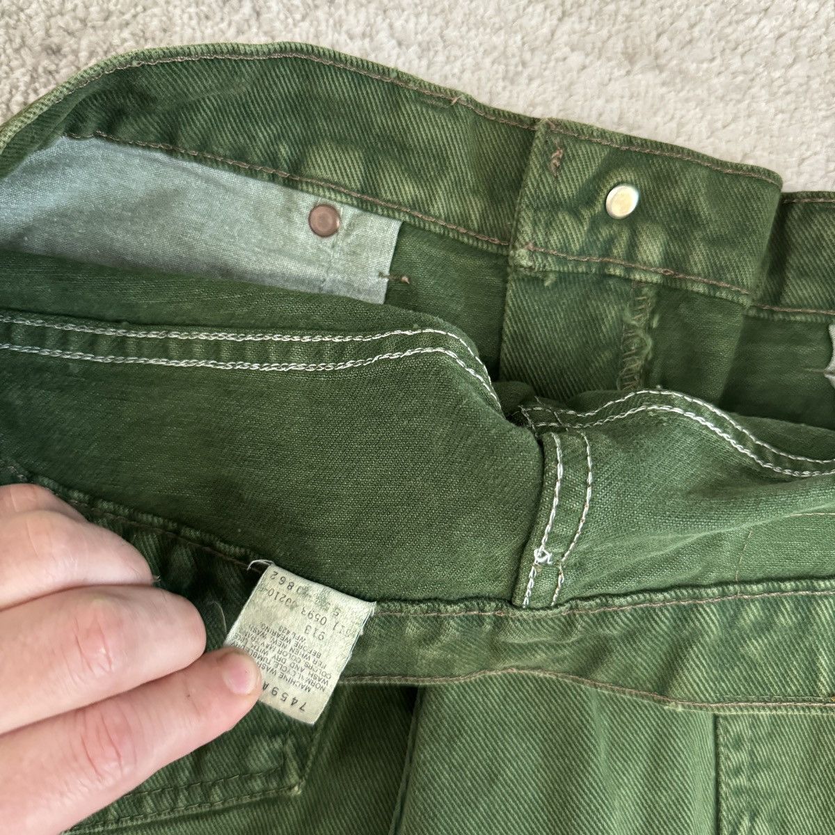 Levi's × Vintage Crazy Vintage Levi’s 554 Silvertab style green baggy jeans Size US 36 / EU 52 - 5 Thumbnail