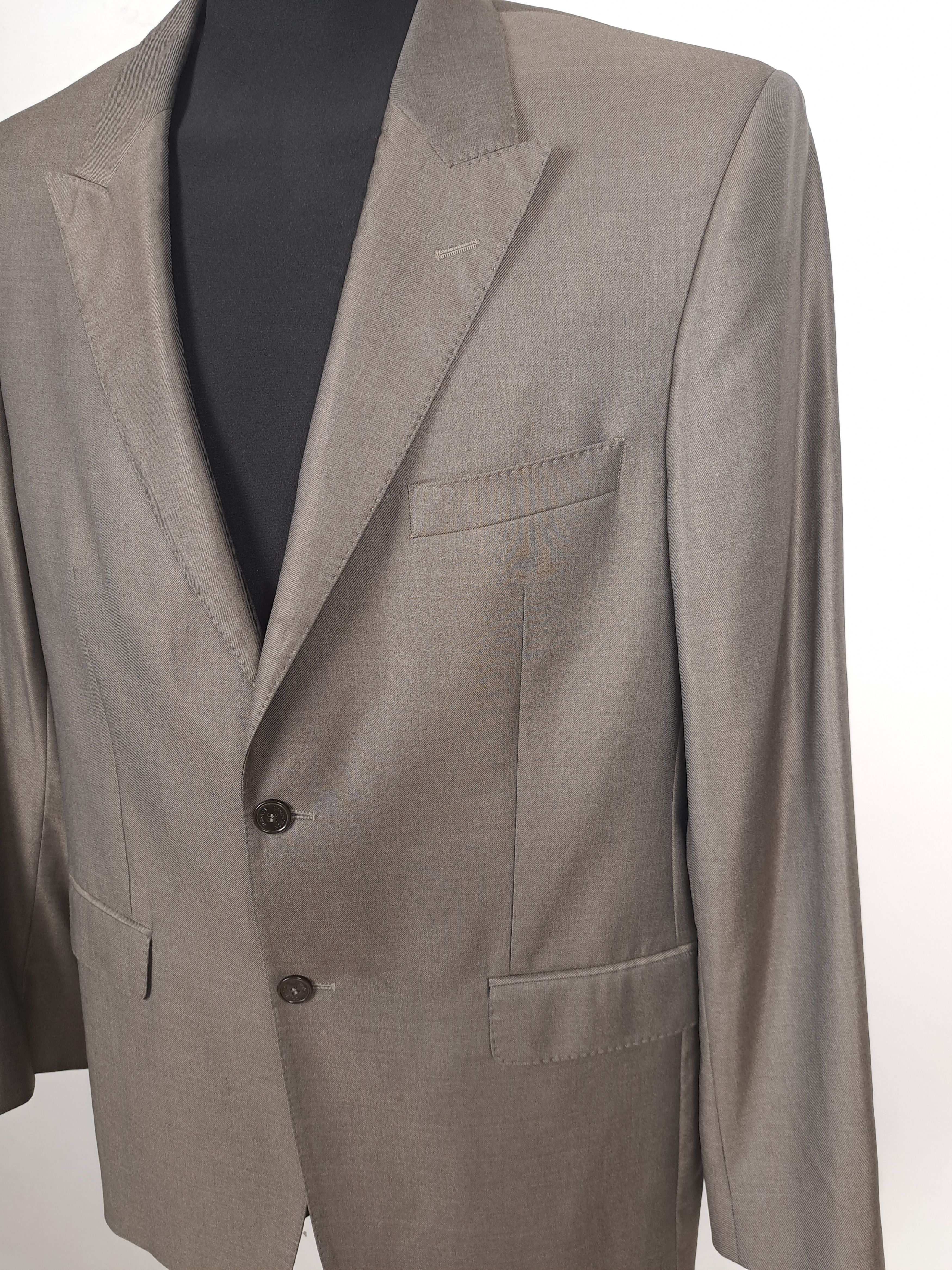 Versace × Vintage 💎 90's Versace Collection Silk "City" Beige Blazer Jacket Size 54R - 6 Thumbnail