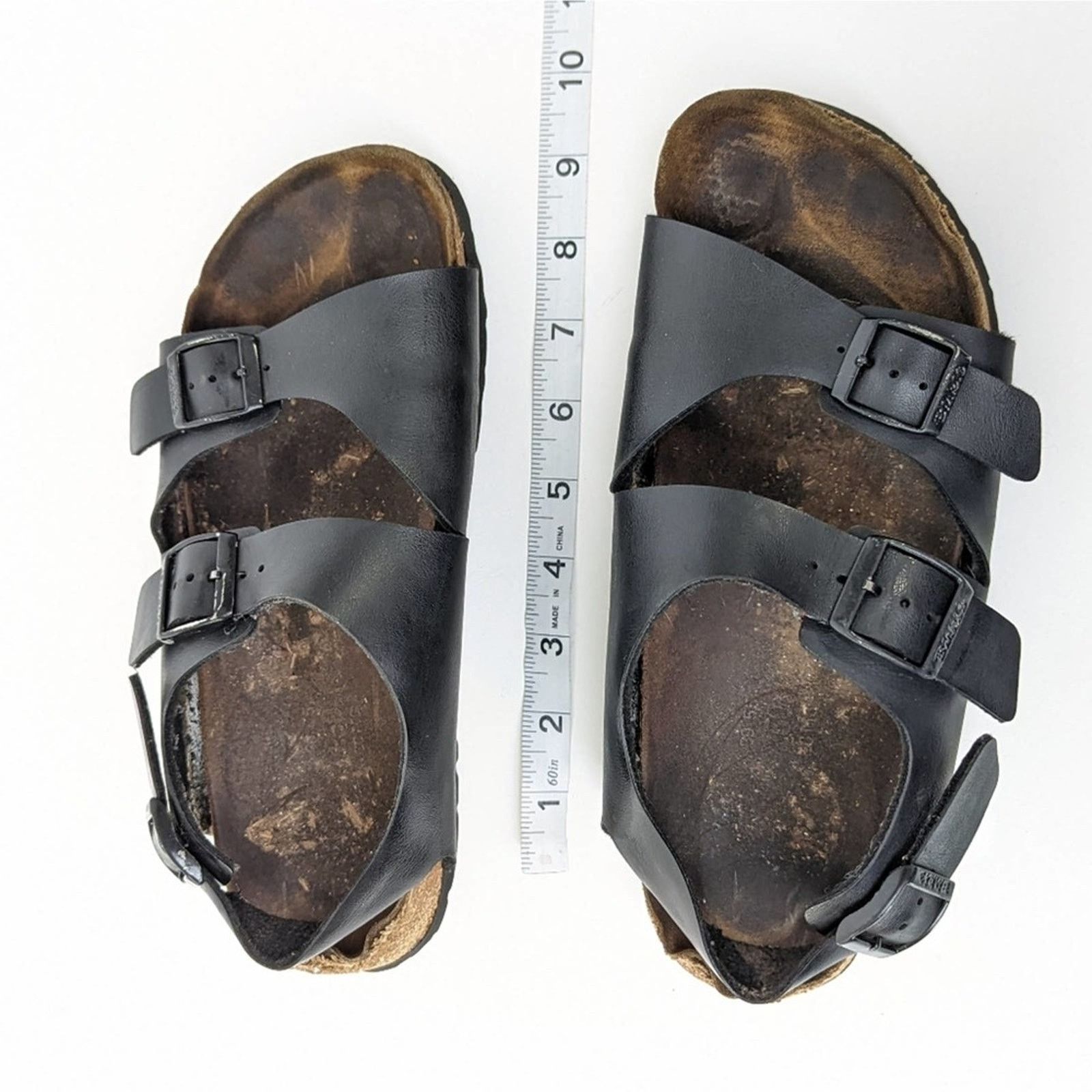 Birkenstock Birkenstock Black Leather Milano Sandals - 8 Size US 8 / IT 38 - 12 Thumbnail