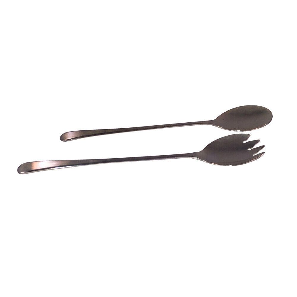 Designer Sheffield England Silver Plated Salad Fork and Spoon Set Size ONE SIZE - 2 Thumbnail