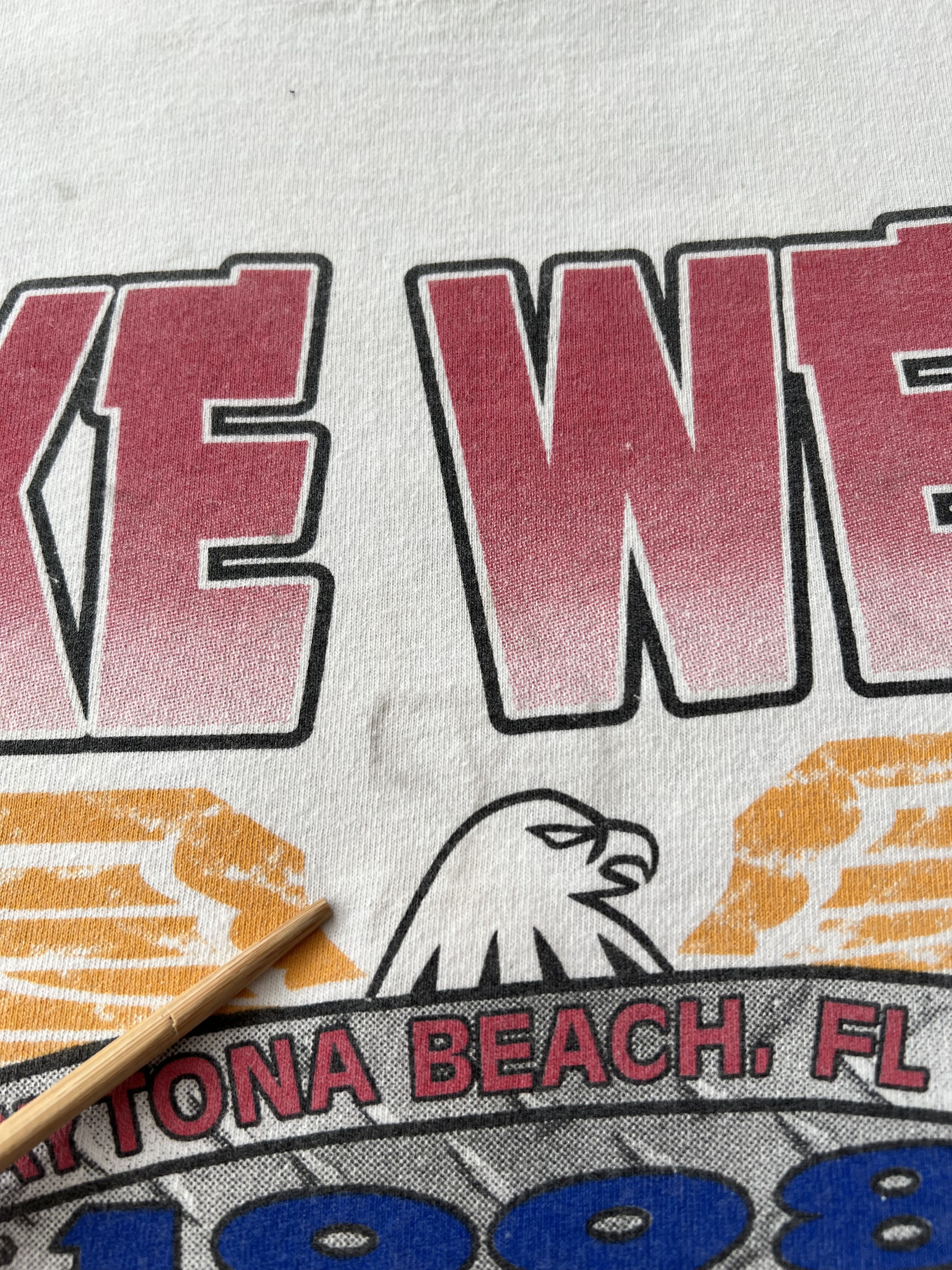 Vintage Vintage 1998 Bike Week Daytona Beach USA Eagle White T-shirt Size US XL / EU 56 / 4 - 5 Thumbnail