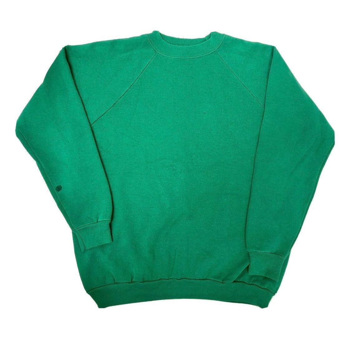 Hanes Vtg Hanes ATHLETIC Solid Green Work Chore RAGLAN Shirt Size US L / EU 52-54 / 3 - 1 Thumbnail