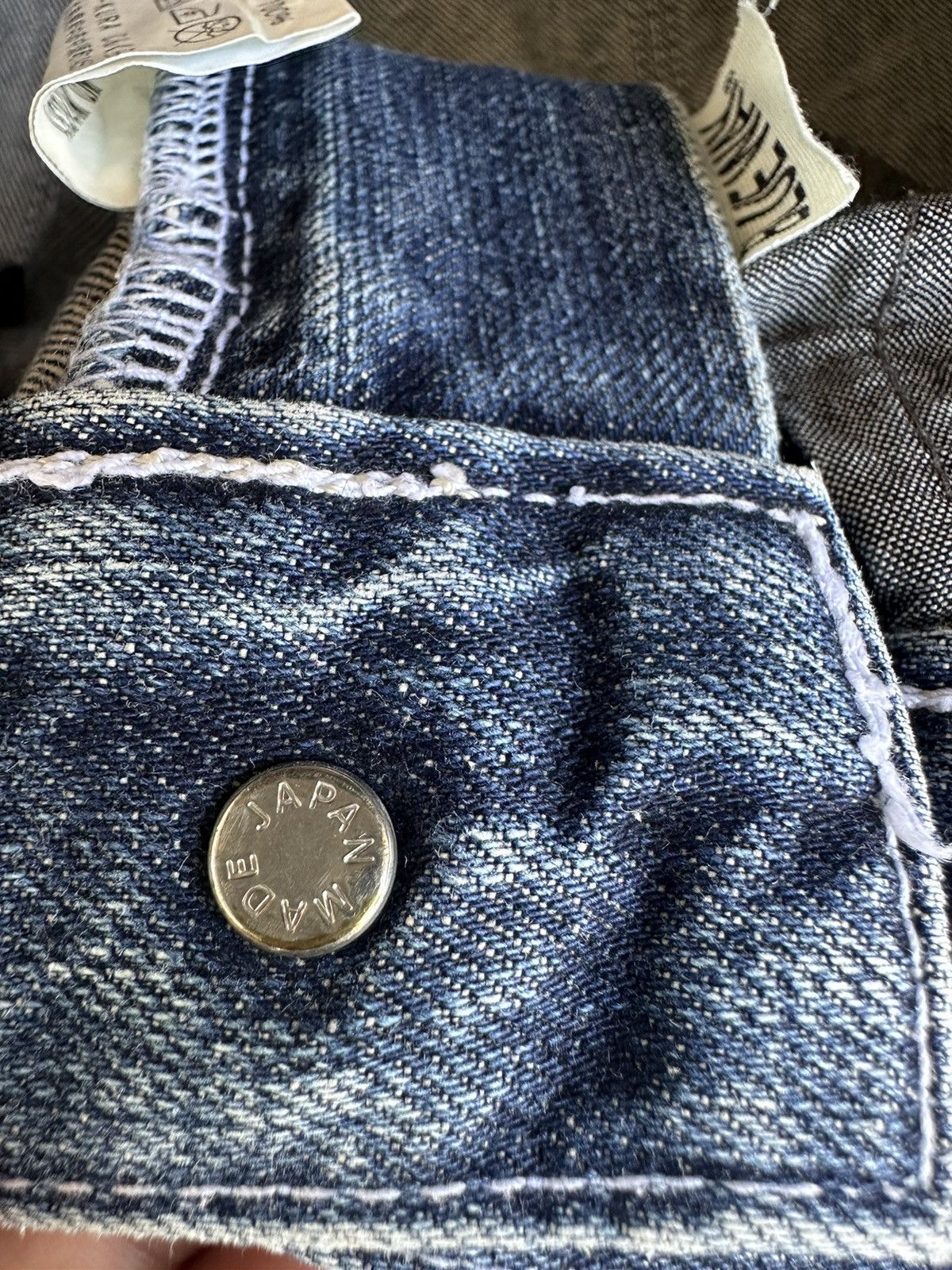 Beauty Beast Vintage Blue Way Nice Faded Washed Denim D269 Size US 32 / EU 48 - 15 Thumbnail