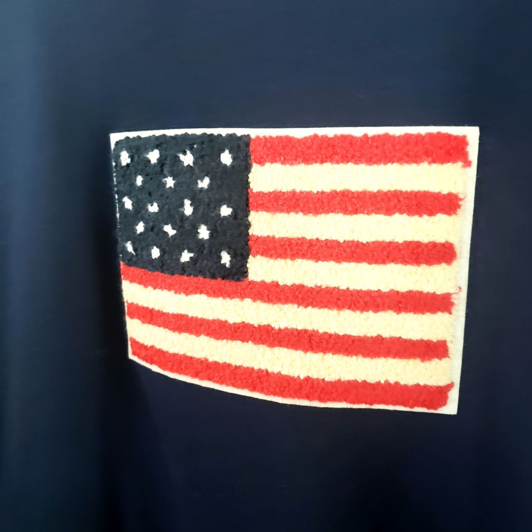 Vintage American Flag Crewneck Sweatshirt Men XL Navy Blue Embroidered Flag Logo Size US XL / EU 56 / 4 - 6 Thumbnail