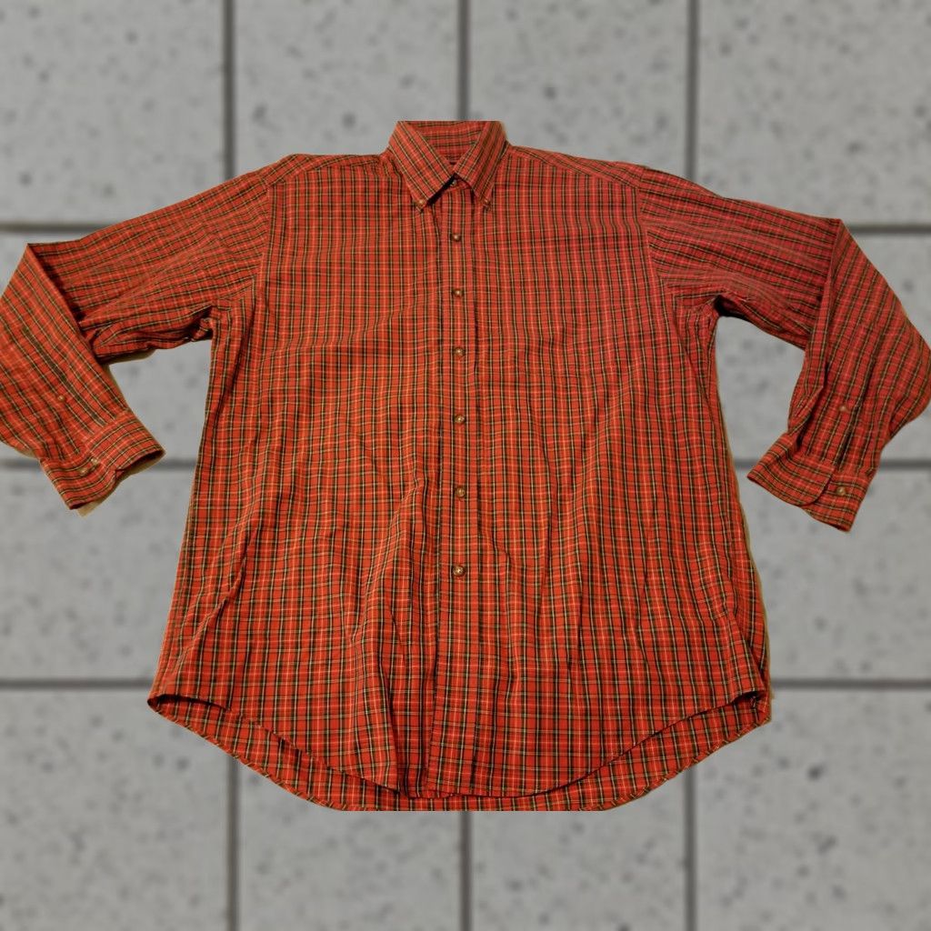 Brooks Brothers Brooks Brothers Dress Shirt Men M Medium Red Button Cotton Size 40R - 1 Thumbnail