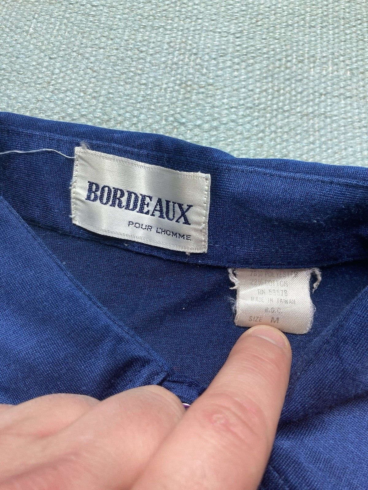 Vintage Vtg 80s polo shirt Bordeaux golf classic navy blue medium Size US M / EU 48-50 / 2 - 3 Thumbnail