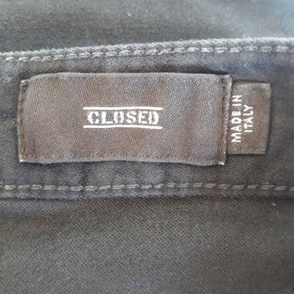 CLOSED Closed Moto Jeans Sz 25 Black Riding Quilted Knee Pads Ankle Size 25" / US 0 / IT 36 - 3 Thumbnail