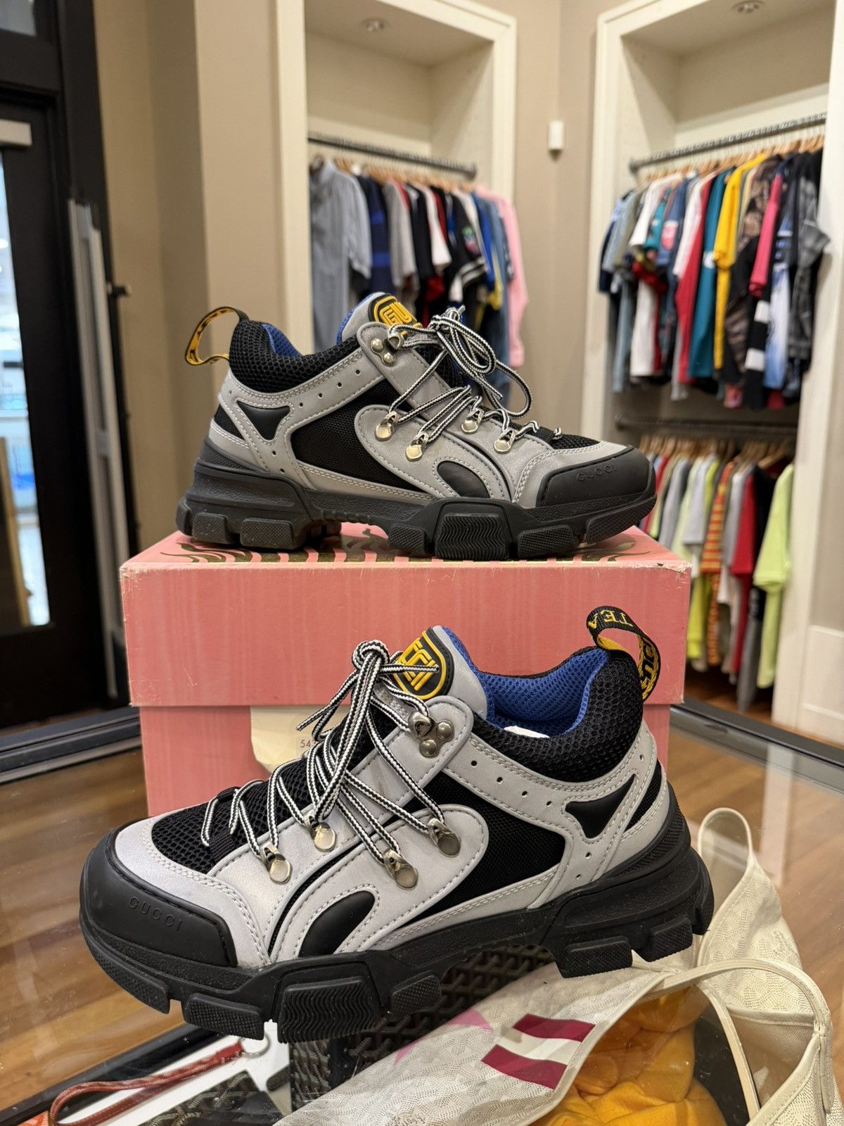 Gucci Gucci Flashtreck Sneaker - Grey Reflective Size US 6 / EU 39 - 1 Thumbnail