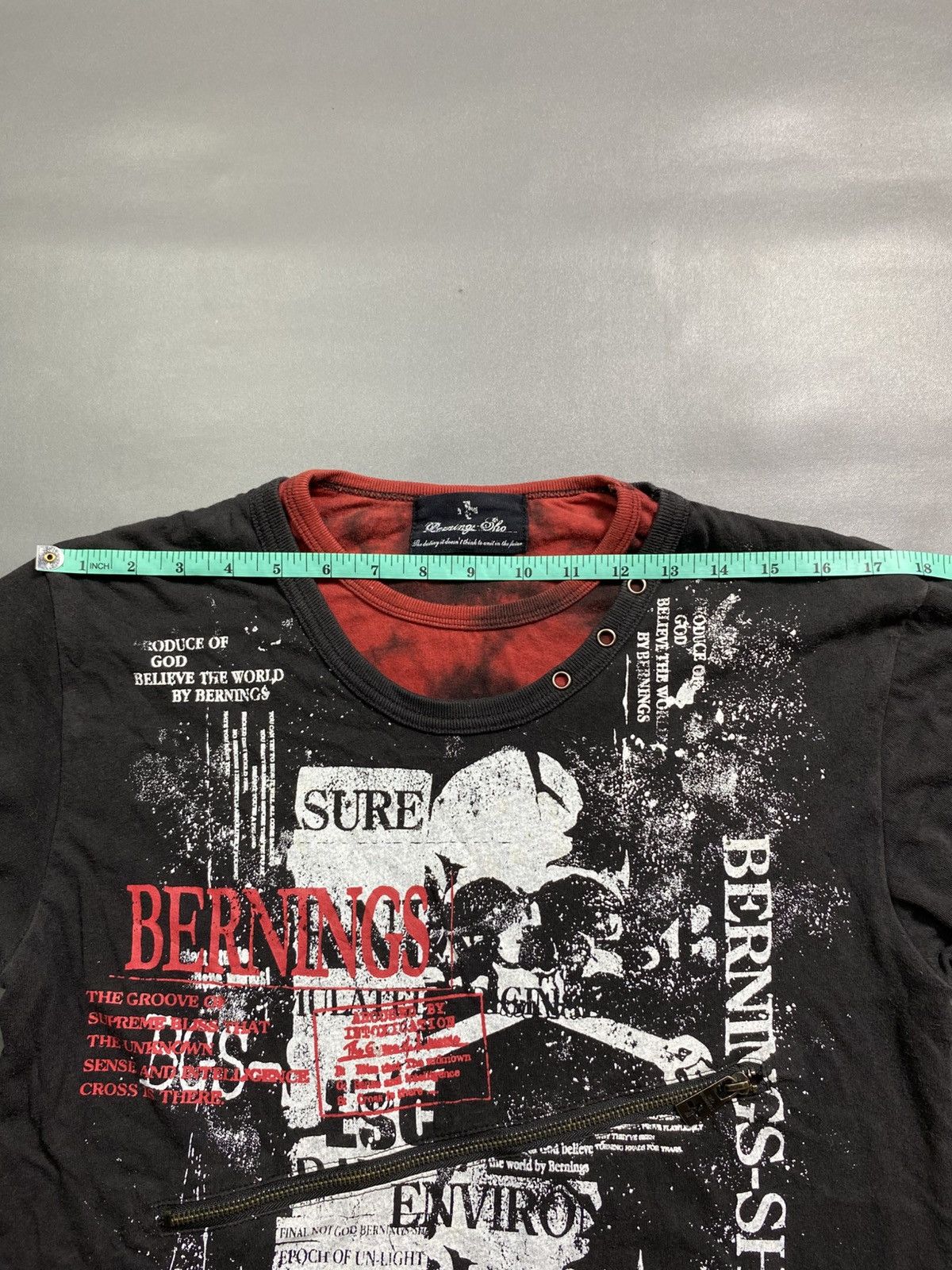 Japanese Brand BerningsSho Punk Style Double layer Longsleeve Size US L / EU 52-54 / 3 - 11 Thumbnail