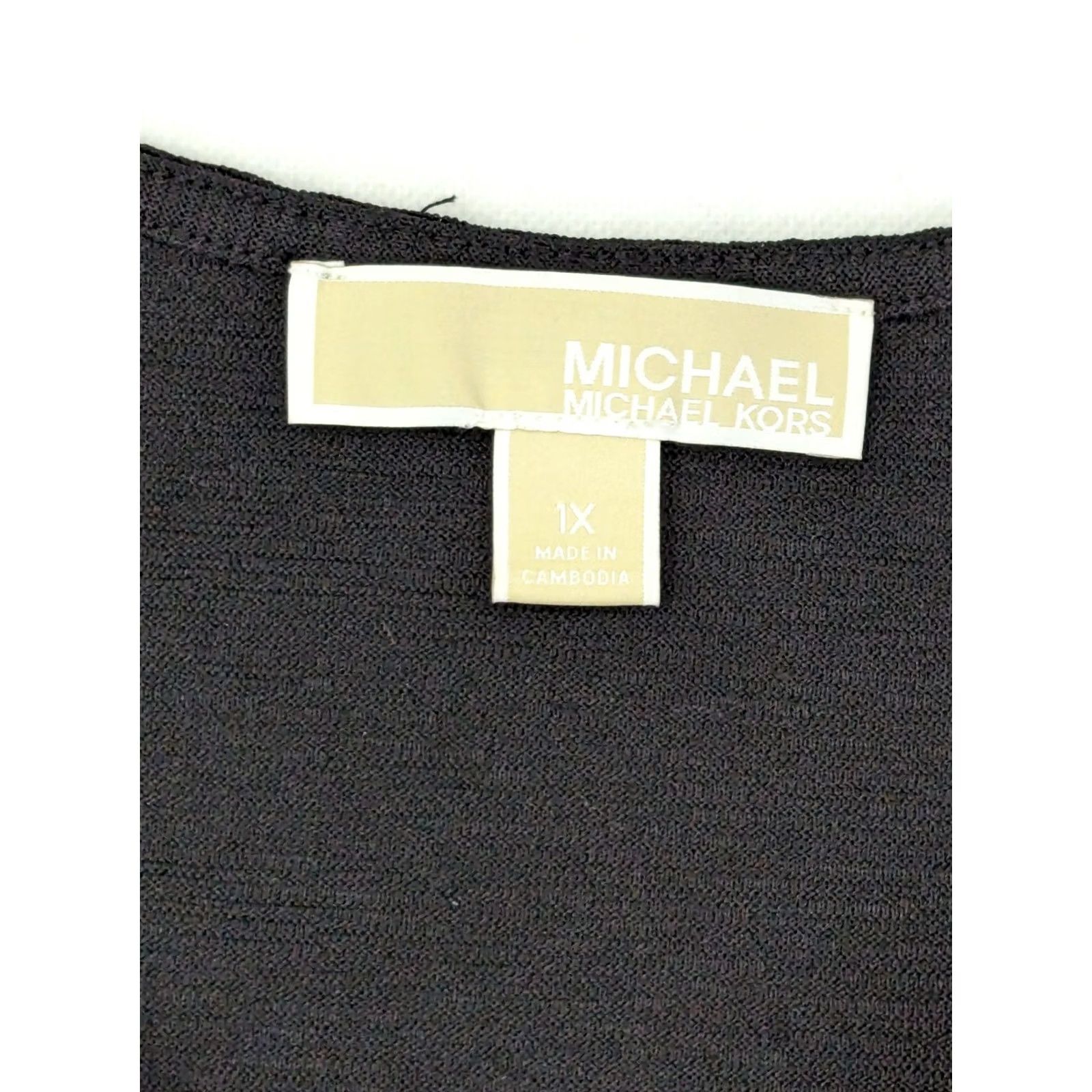 Michael Kors Michael Kors Shirt XL Black V-Neck 3/4 Sleeve Peplum Women Relaxed" Size XL / US 12-14 / IT 48-50 - 4 Thumbnail