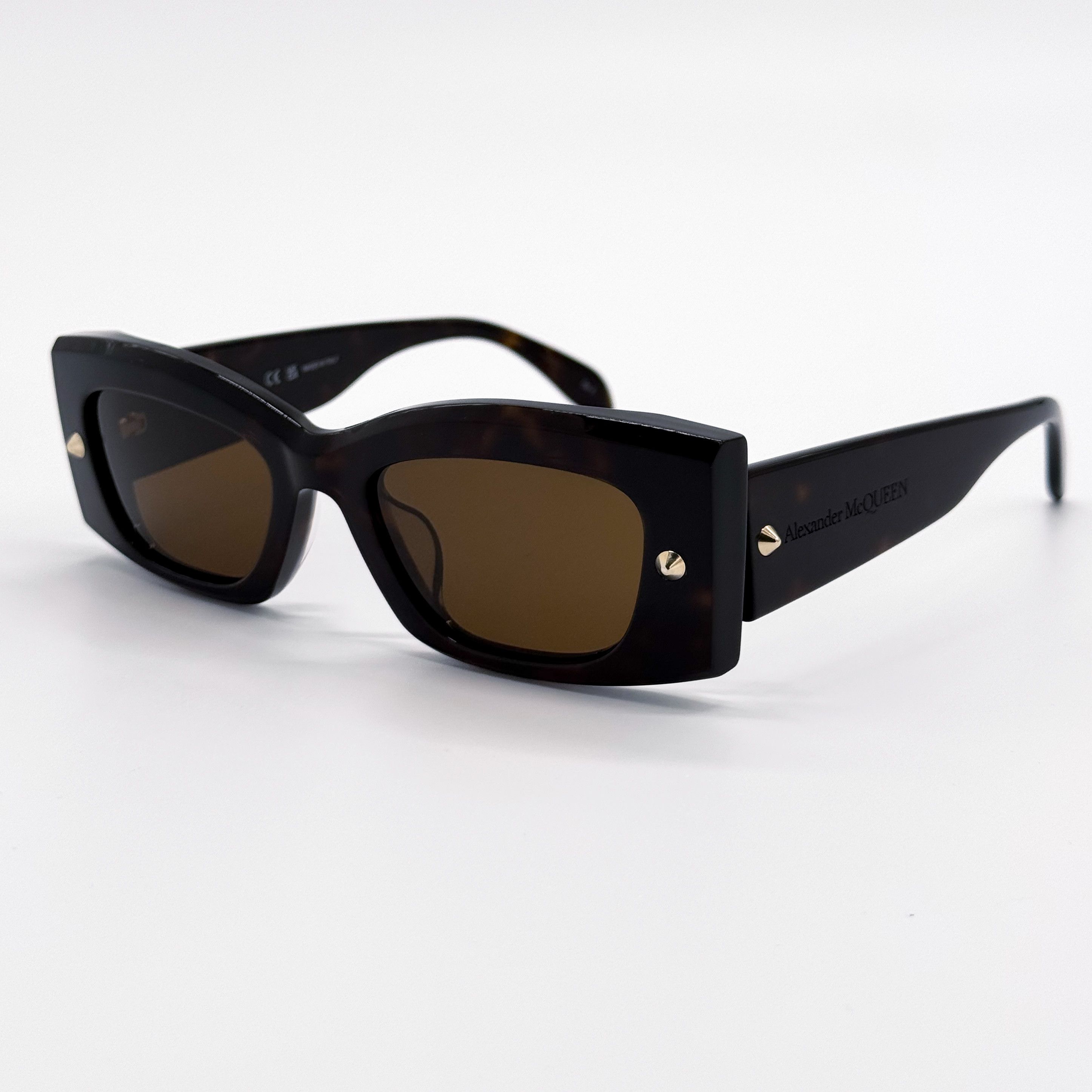 Alexander McQueen NEW ALEXANDER MCQUEEN AM0426S 002 WOMEN HAVANA SUNGLASSES Size ONE SIZE - 6 Thumbnail