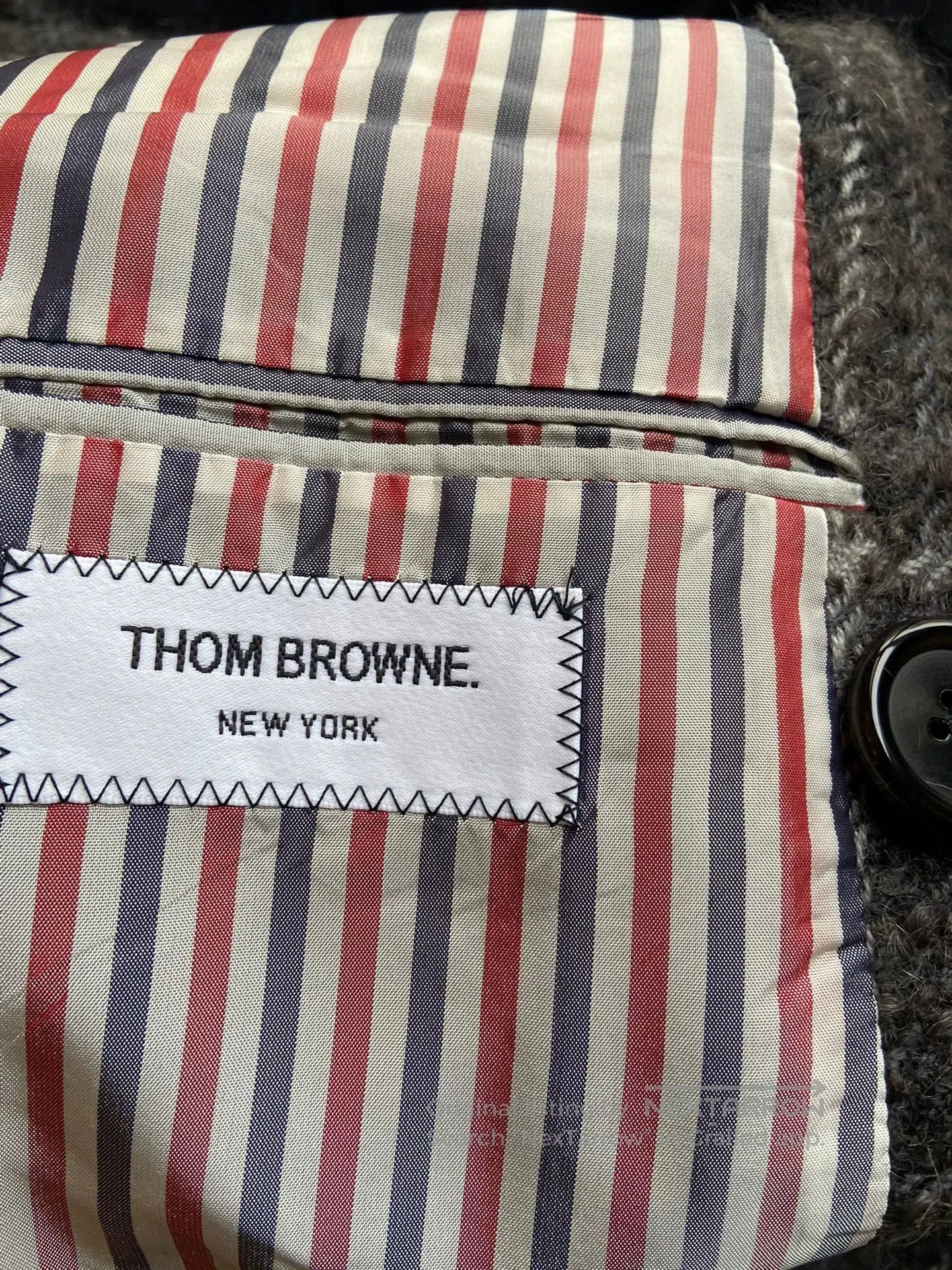 Thom Browne thom browne double-breasted coat in grey. Size US S / EU 44-46 / 1 - 5 Thumbnail
