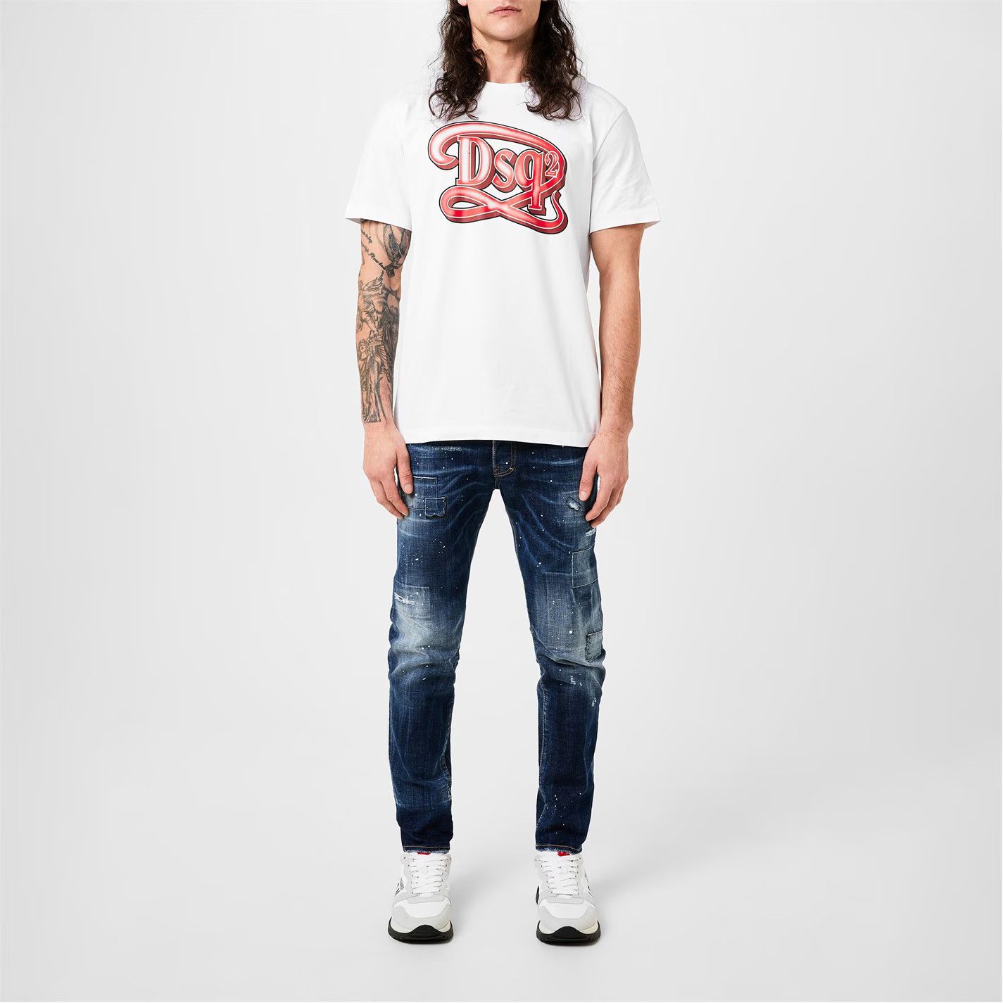 Dsquared2 o1g2r1mq0426 Logo Print T-Shirt in White Size US XL / EU 56 / 4 - 5 Thumbnail