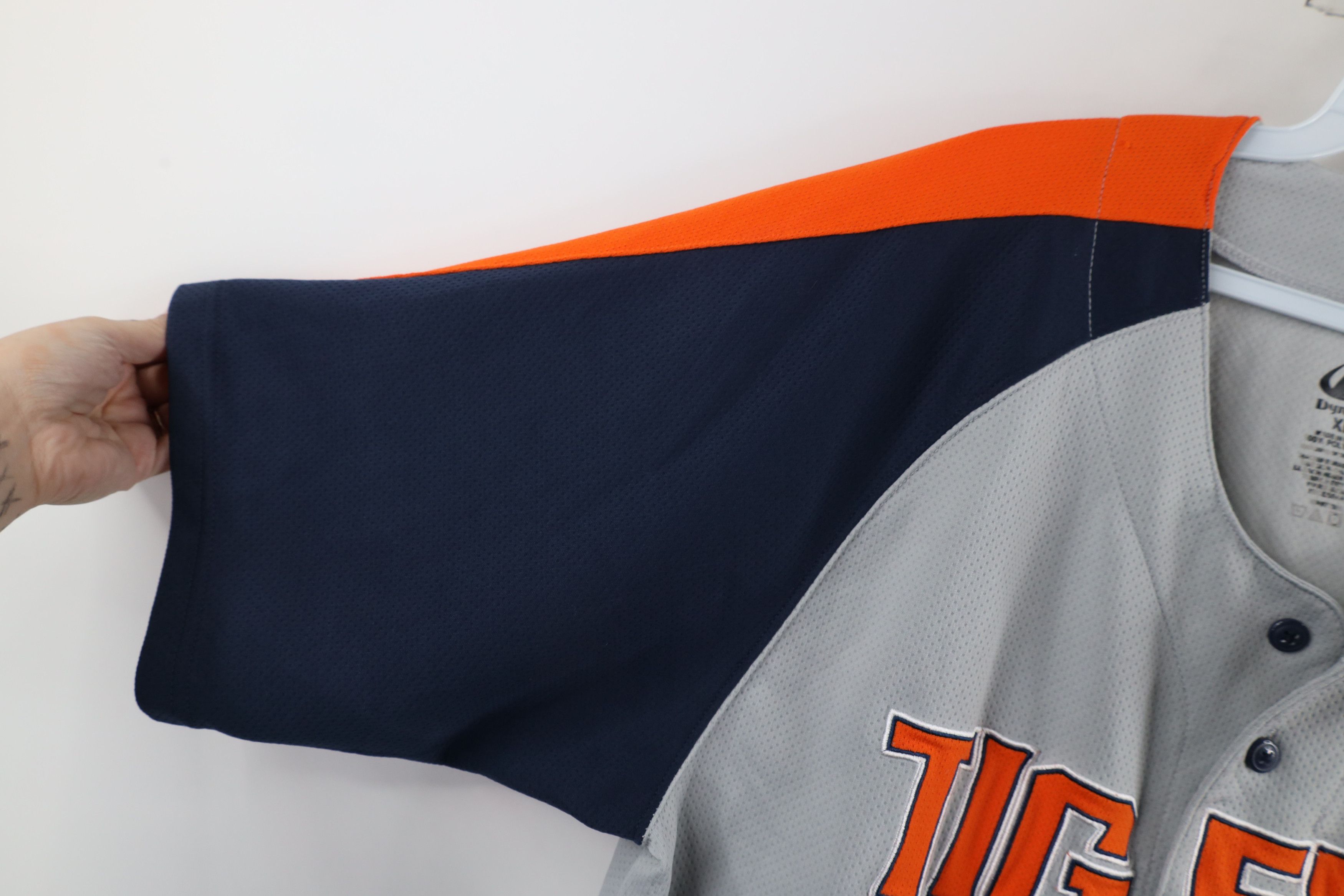 Vintage Vintage Spell Out Detroit Tigers Baseball Jersey Gray Size US XL / EU 56 / 4 - 10 Thumbnail