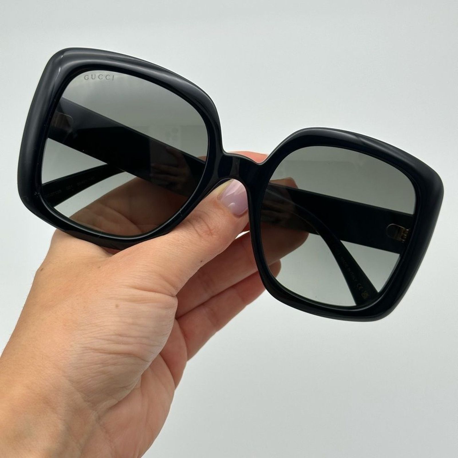Gucci BRAND NEW GUCCI GG0713S 001 Black/Blue/Grey Sunglasses Size ONE SIZE - 7 Thumbnail