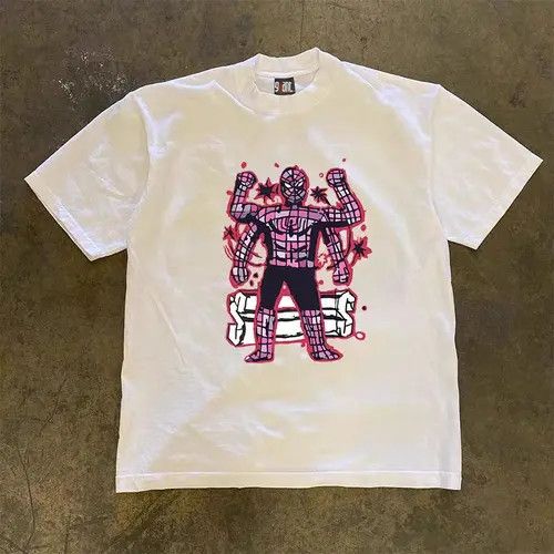 VIBE Spotted Cat Print Short Sleeve T-Shirt White Loose Size US M / EU 48-50 / 2 - 1 Thumbnail