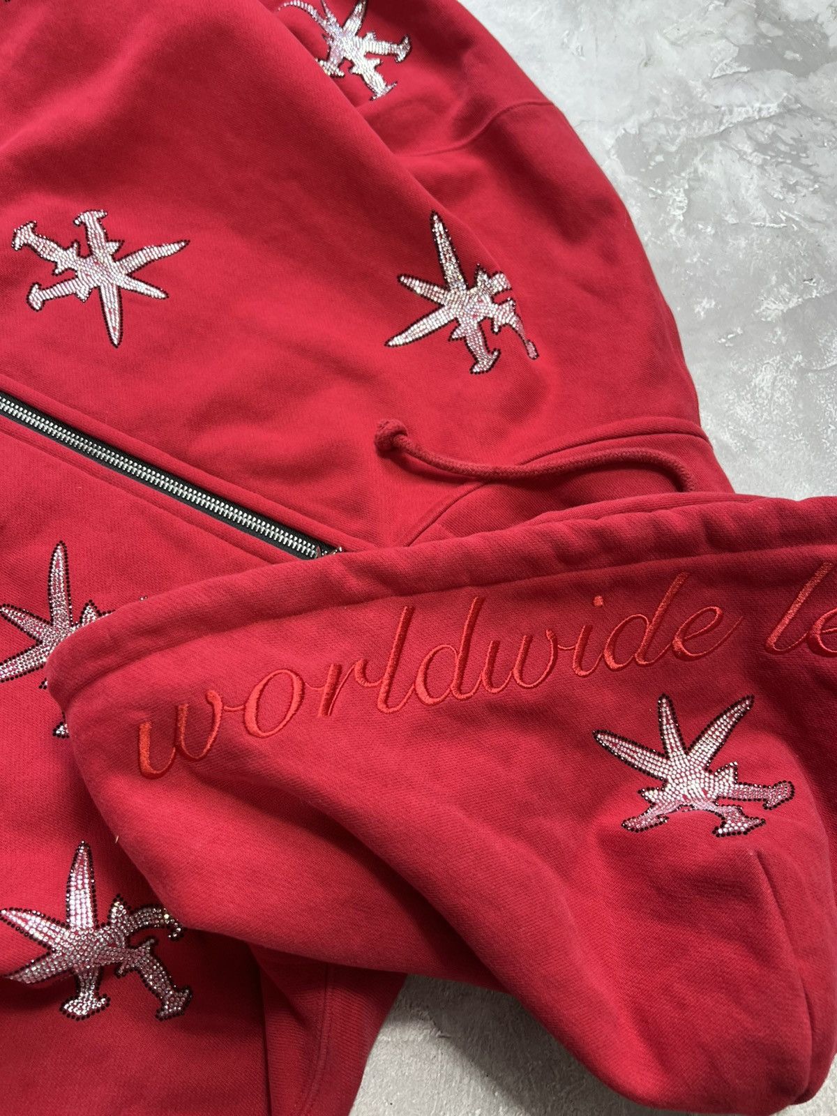 Unknown London Unknown London Rheistones Baggy Heavy Zip Hoodie Size US M / EU 48-50 / 2 - 9 Thumbnail