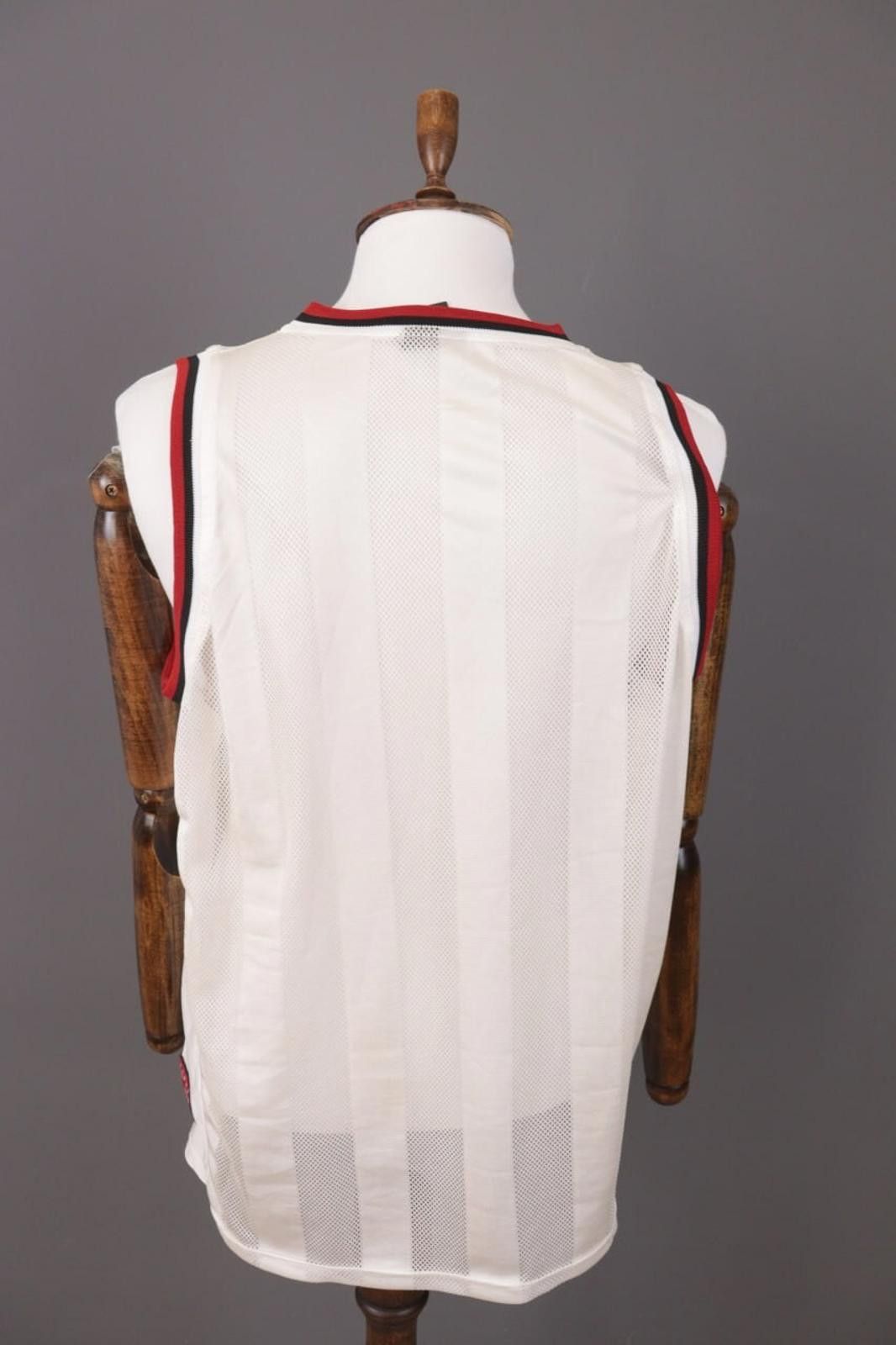 Fubu Vintage Fubu White V-Neck Pinstripe Big T-Shirt Size 2XL Size US XXL / EU 58 / 5 - 7 Thumbnail