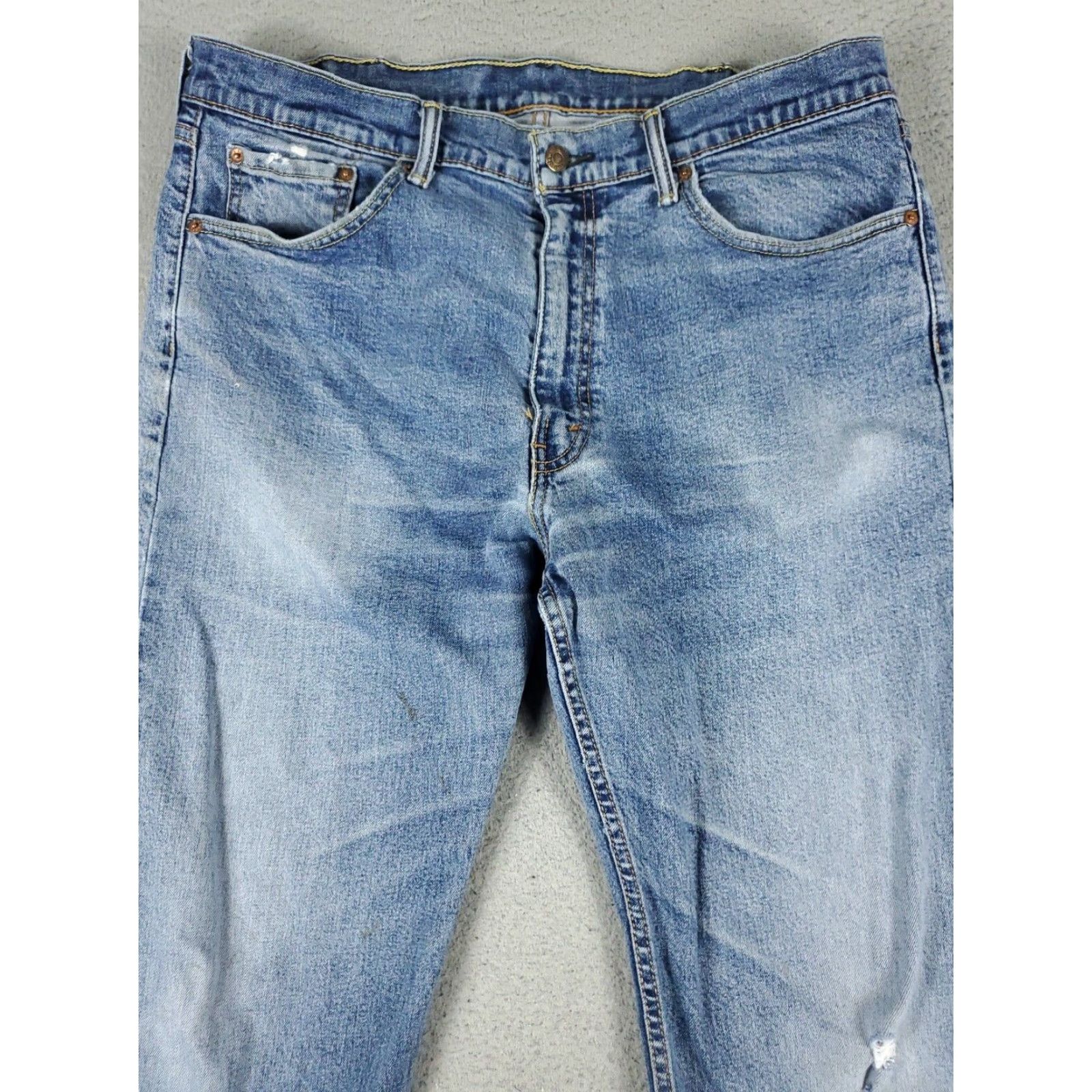 Levi's Levis 505 Jeans Mens 38x30 Blue Straight Leg Denim Pants Size US 38 / EU 54 - 2 Thumbnail