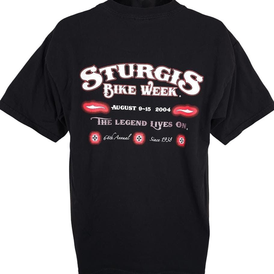 Vintage Vintage Sturgis T Shirt Mens Size Large Black Y2K 2004 Black Size US L / EU 52-54 / 3 - 3 Thumbnail