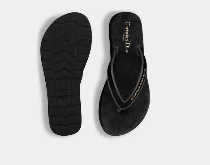 Dior o1w1db11024 Thong Sandals in Black Size US 7 / IT 37 - 5 Thumbnail