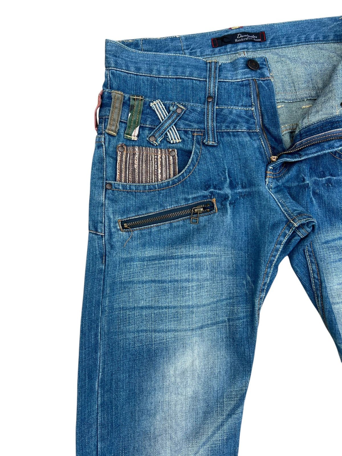Japanese Brand Mud Wash Denim Double Waist Dominate Handcrafted Jeans Size US 30 / EU 46 - 6 Thumbnail