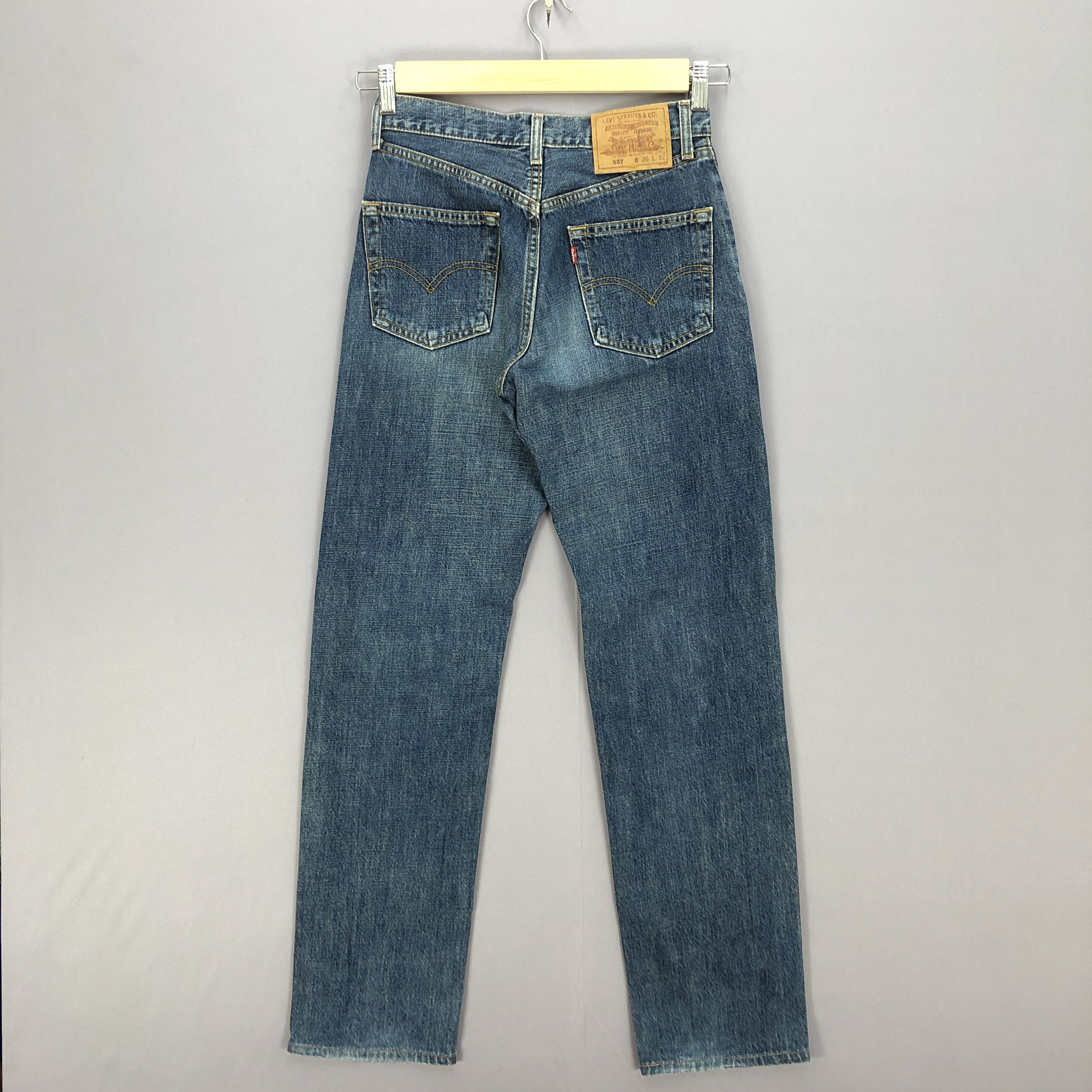 Levi's Vintage 90s Levis 557 Jeans Levi's Stone Wash Faded Denim Size 28" / US 6 / IT 42 - 2 Thumbnail