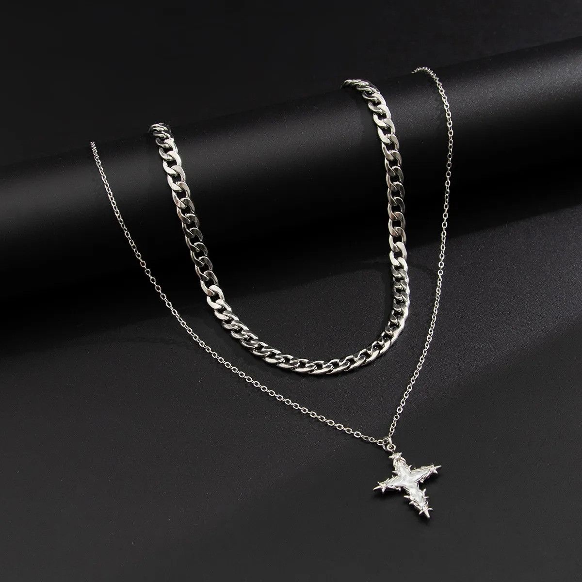 Vintage Cross Star Pendant Necklace Size ONE SIZE - 1 Thumbnail