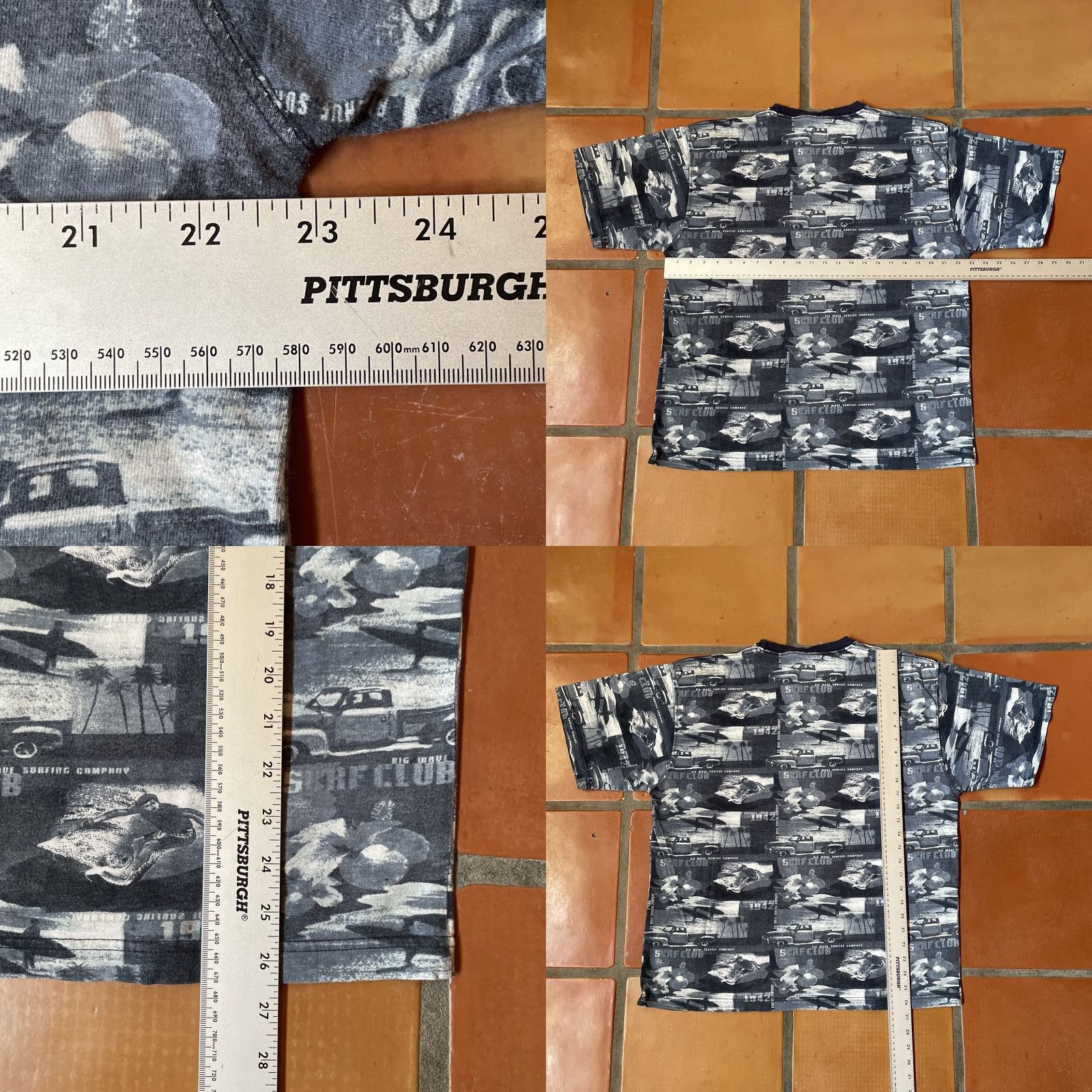 Sideout VINTAGE Side Out Shirt Mens Medium Blue Graphic Print 1942 Surf Club Logo 90s Hipster USA Sports Size US M / EU 48-50 / 2 - 11 Thumbnail