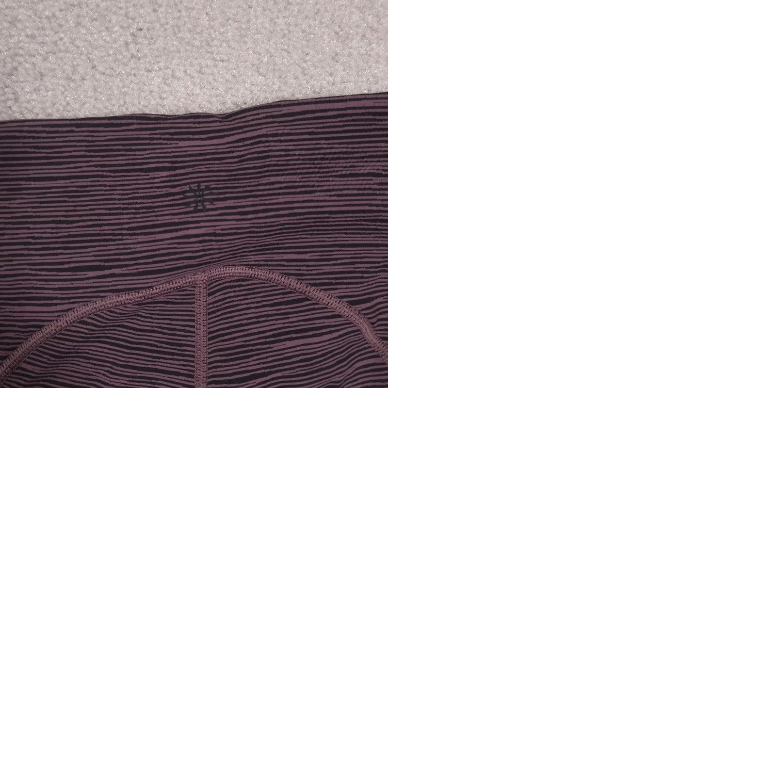 Athleta Athleta Capri Leggings Womens Small Purple Stripe Ultimate Capri Athletic Yoga Size 28" / US 6 / IT 42 - 9 Thumbnail