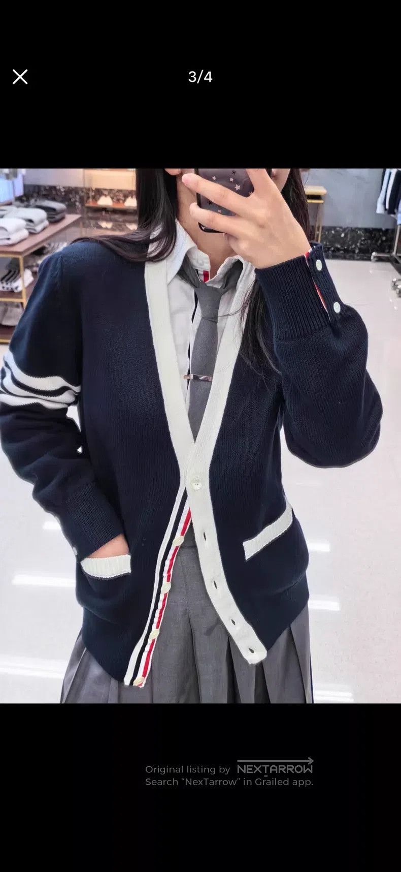 Thom Browne Thom Browne Cashmere Cardigan Size US L / EU 52-54 / 3 - 8 Thumbnail